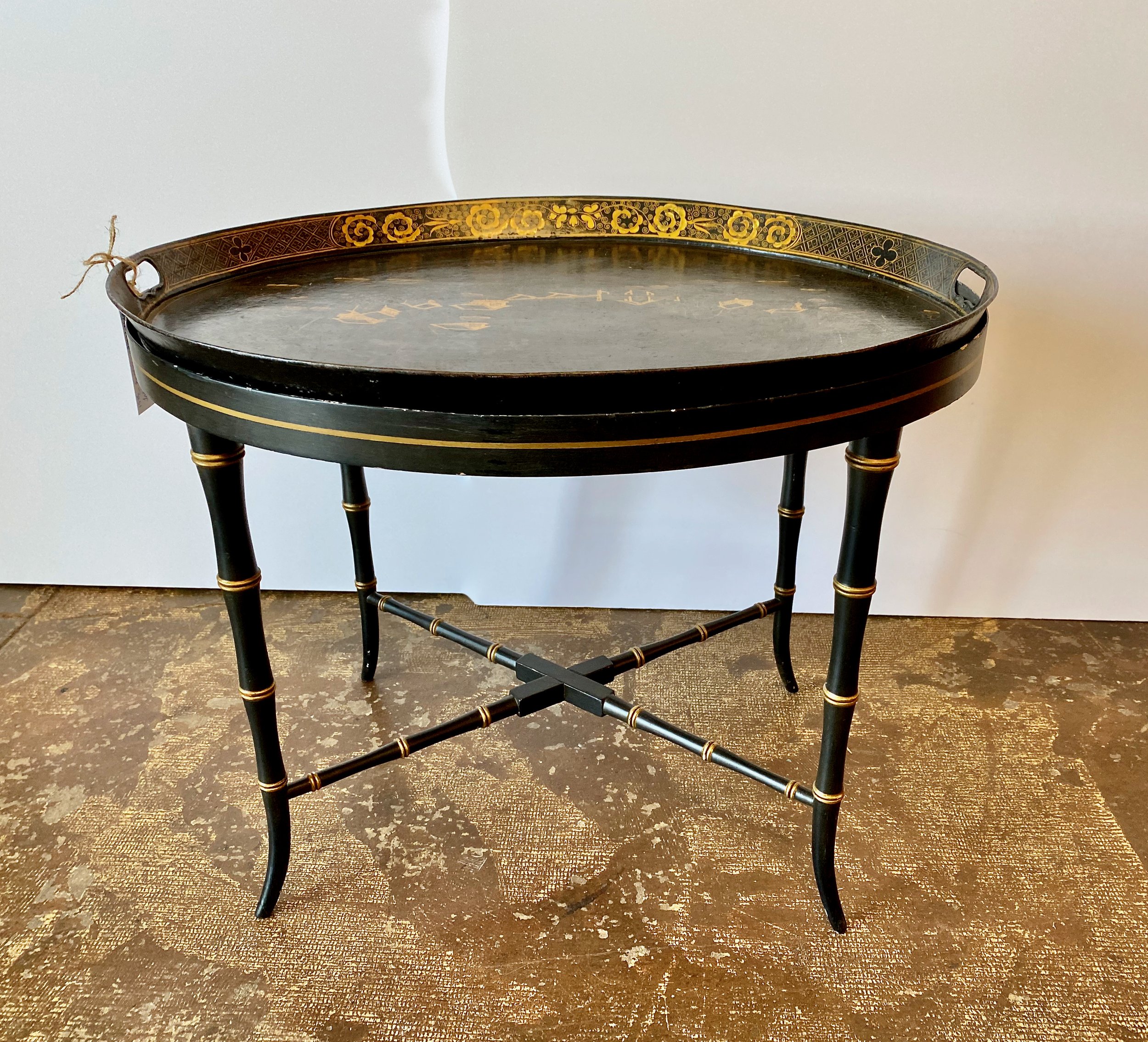 chinoiserie regency tole tray table - 1.jpeg