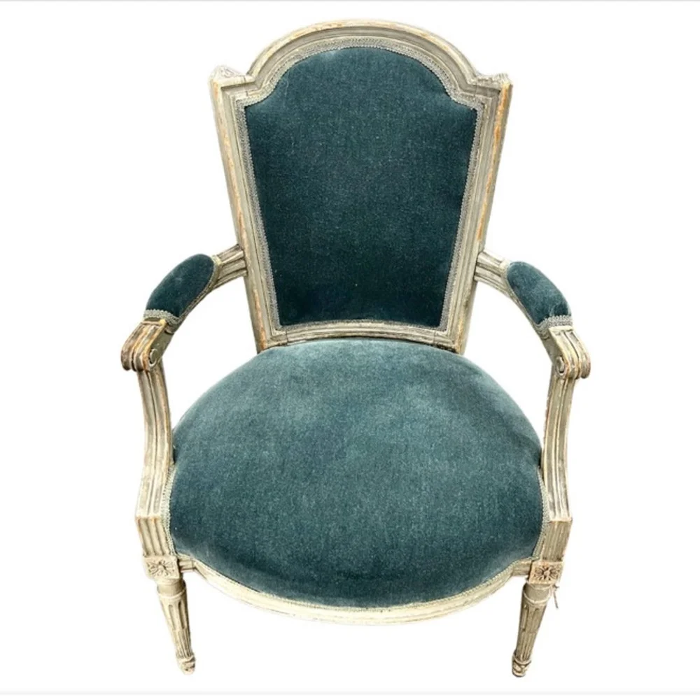 Louis Xvi Antique Boudoir Chair Pair Louis XVI Fauteuils, 1780