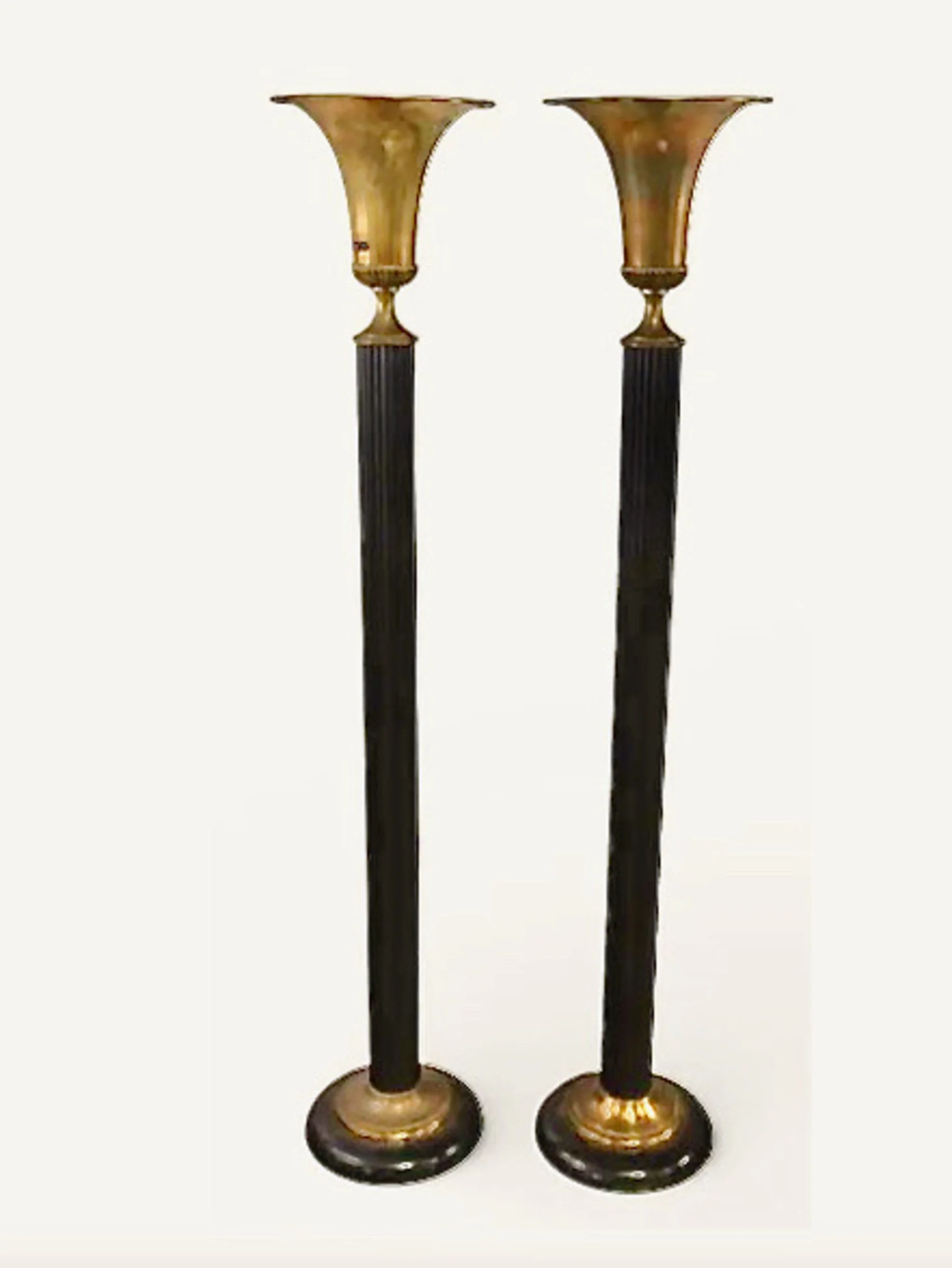 Pair Art Deco  Torcheres or Floor Lamps
