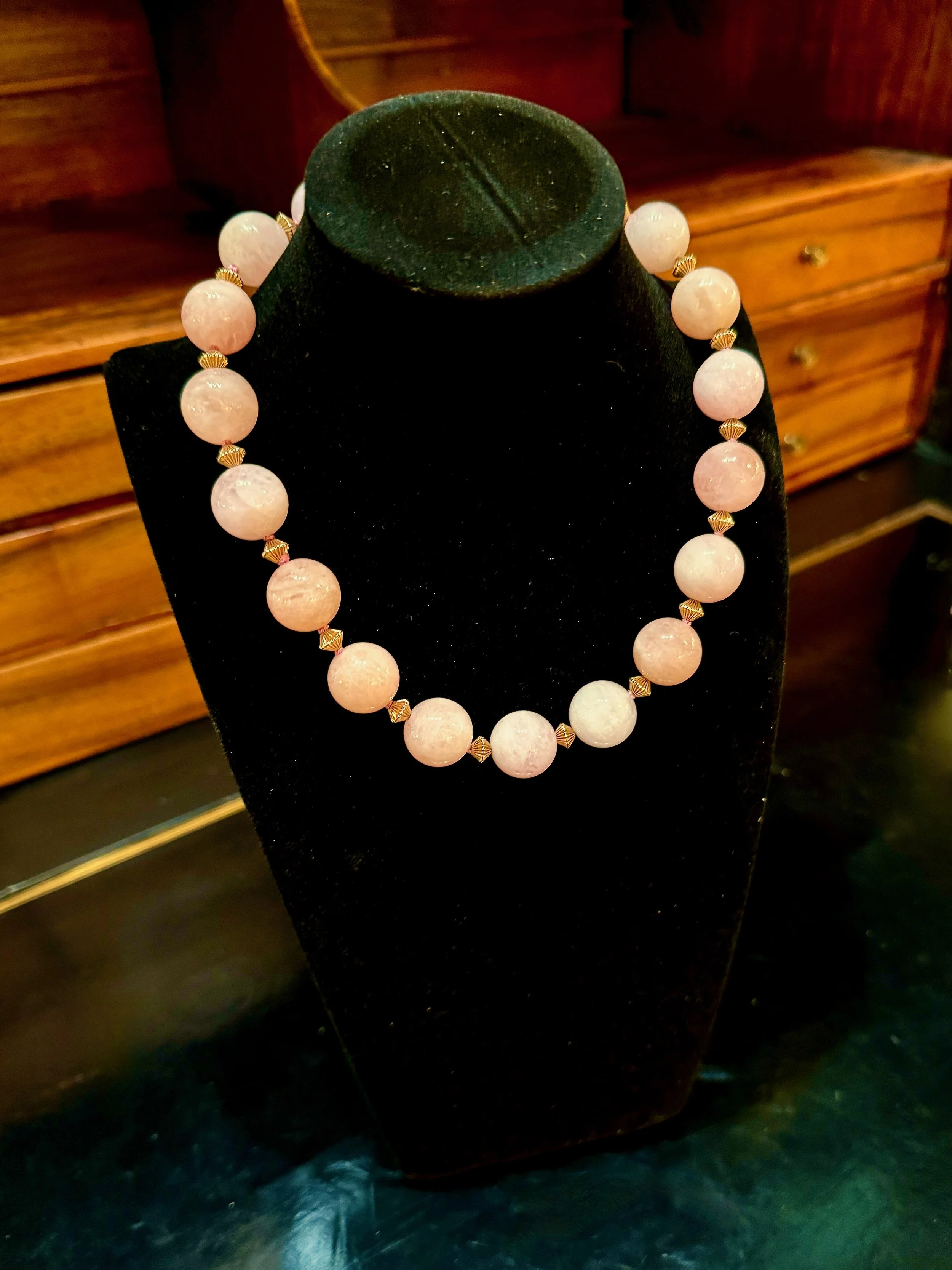 morganite & gold bead necklace - 5.jpeg