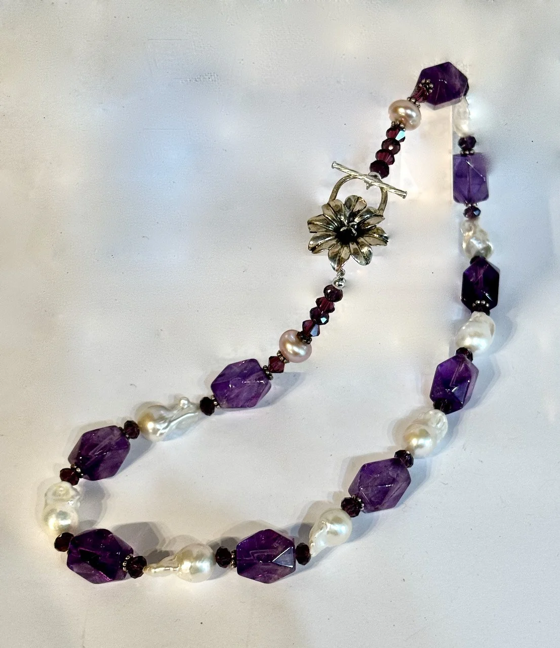 amethyst and baroque pearl-sterling flower - 1.jpeg