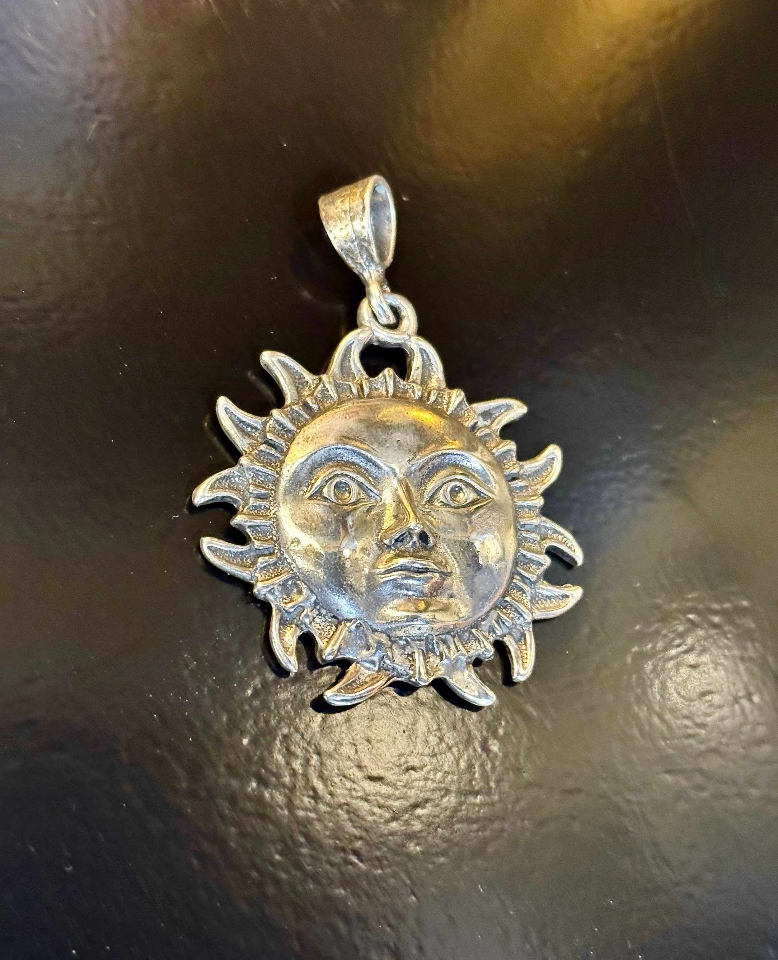 Mtl Mexican Signed Sun Sterling Pendant - 2.jpeg