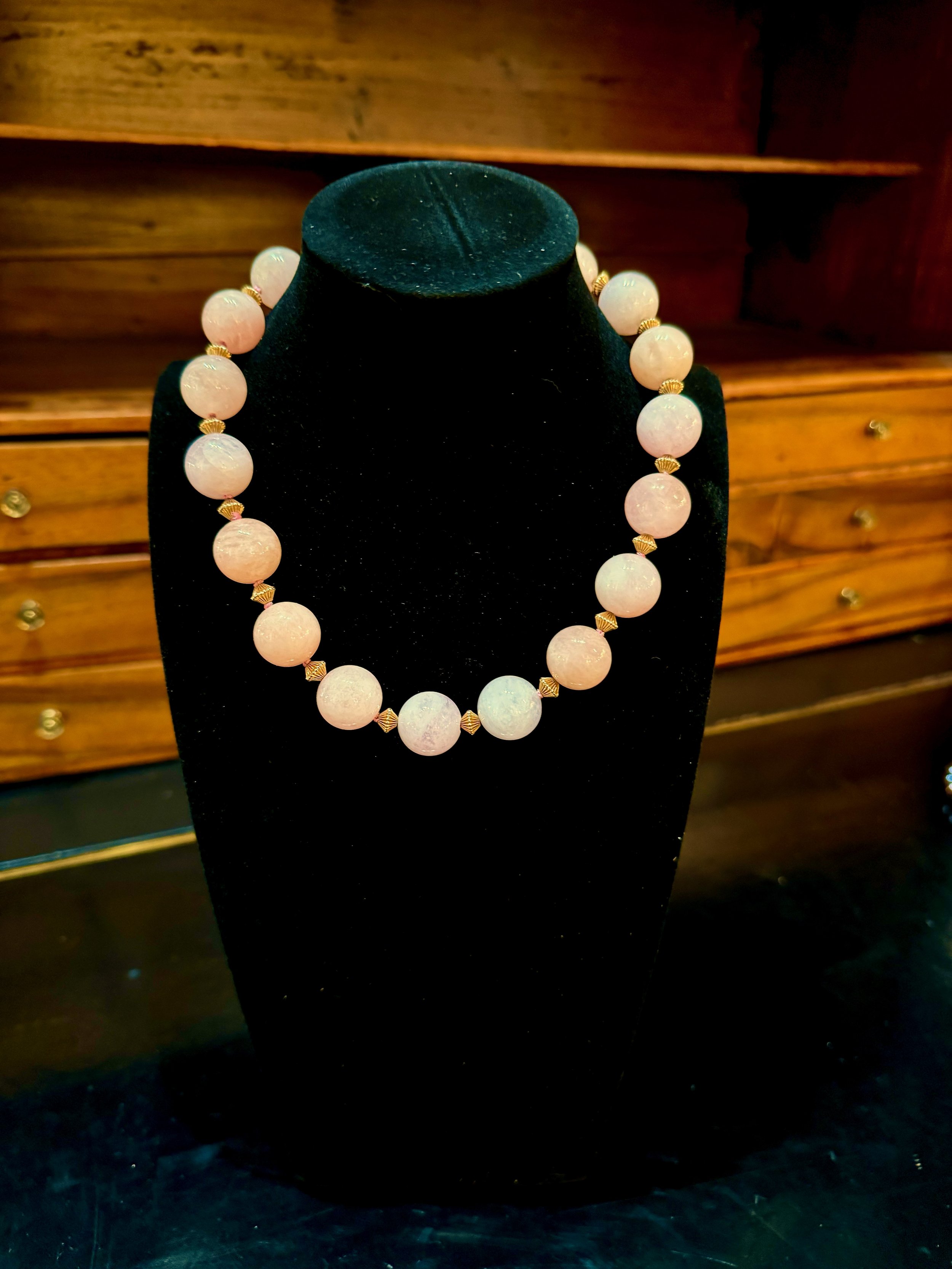 morganite & gold bead necklace - 7.jpeg