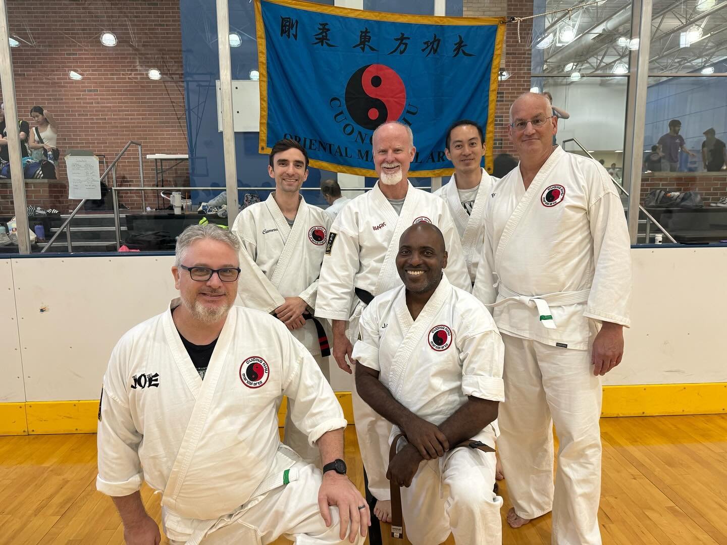 Congratulations to Brian and Joe for promotion to 1-green stripe and to James for promotion to 2-black stripes! You guys did great and represented Kim Hie Si well. #cuongnhu #winterparkcommunitycenter