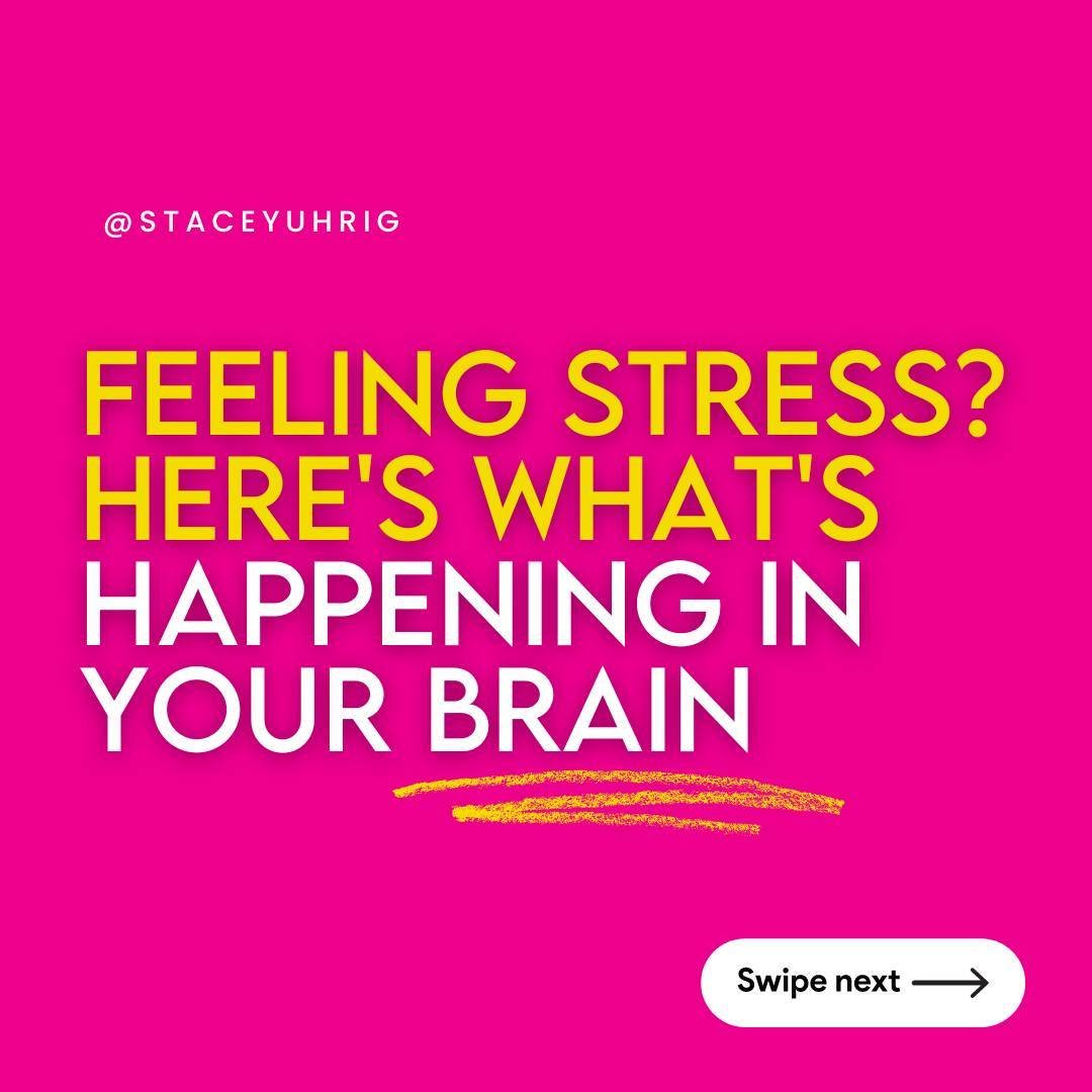 Feeling constantly stressed?  Your brain might be the culprit!  Swipe to learn how your amygdala (think: internal alarm system) can keep you stuck in fight-or-flight mode.  #stressawareness #stressmanagement #mentalhealth