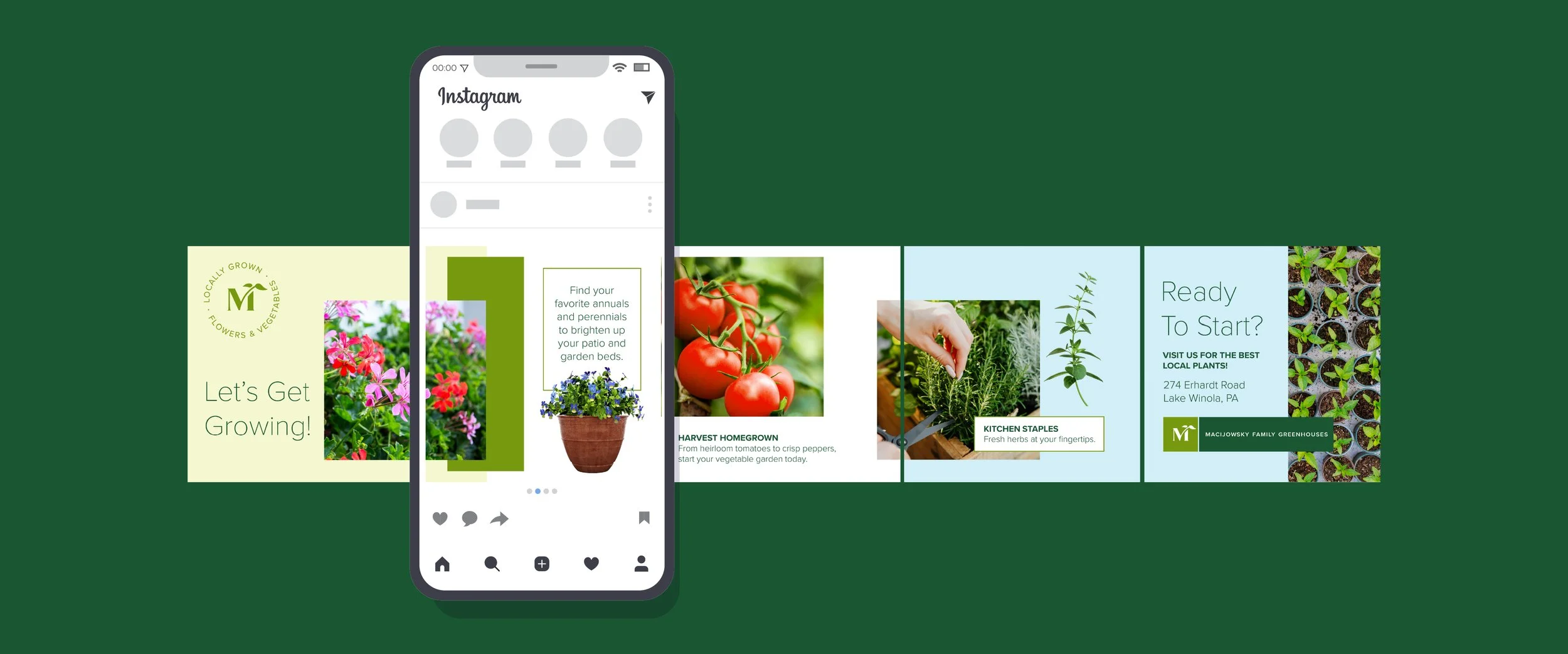 Macijowsky Family Greenhouses Instagram Carousel