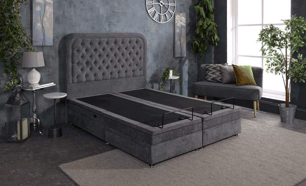 Adjustable bed showing deep sleep mode