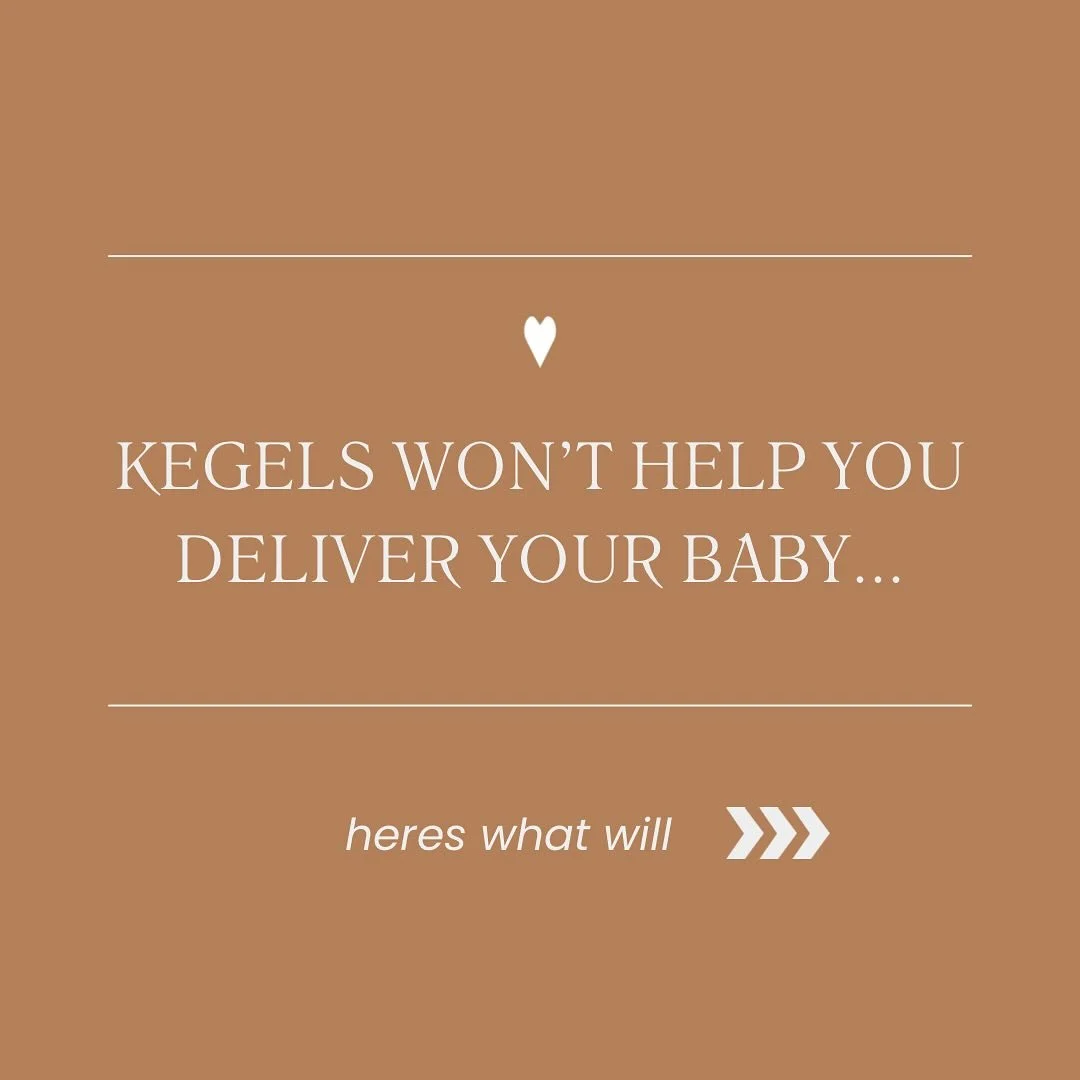 Kegels won&rsquo;t help you push your baby out... but here&rsquo;s what will! ⬇️✨

Many people think Kegels are the key to an easier birth, but labor is all about relaxing and opening, not tightening! 

Instead, focus on:

🔹 Breathwork: Deep, open-m