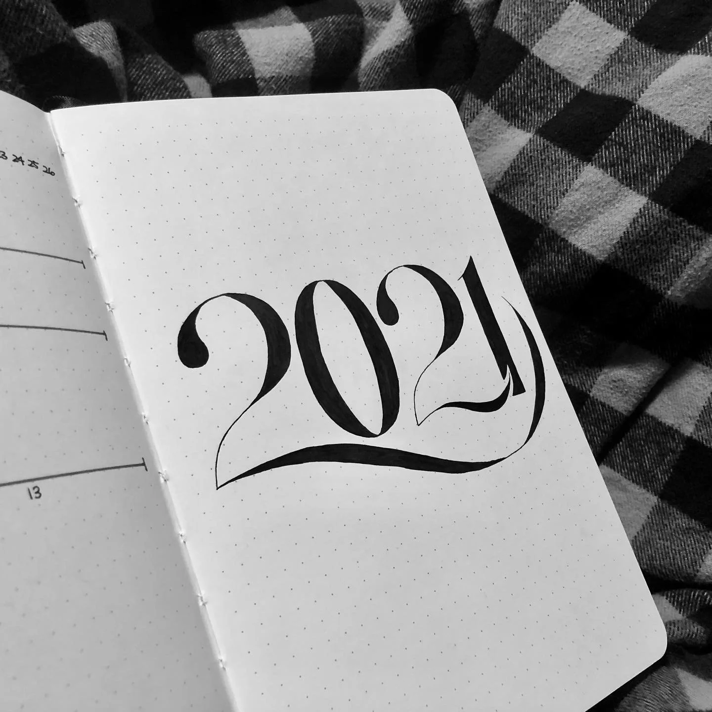 Setting up my bujo for next year and took a few hours sketching and creating the title page. It&rsquo;s inspired by Abril Fatface Italics and Bodoni. Can you tell I&rsquo;m a sucker for modern typefaces and a good teardrop terminal? 😆