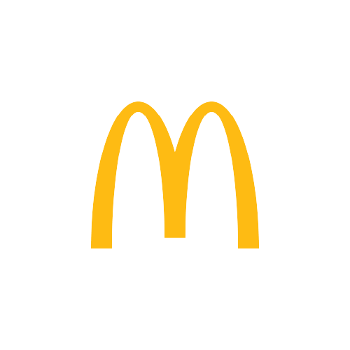 Golden yellow McDonald's logo on a black background.