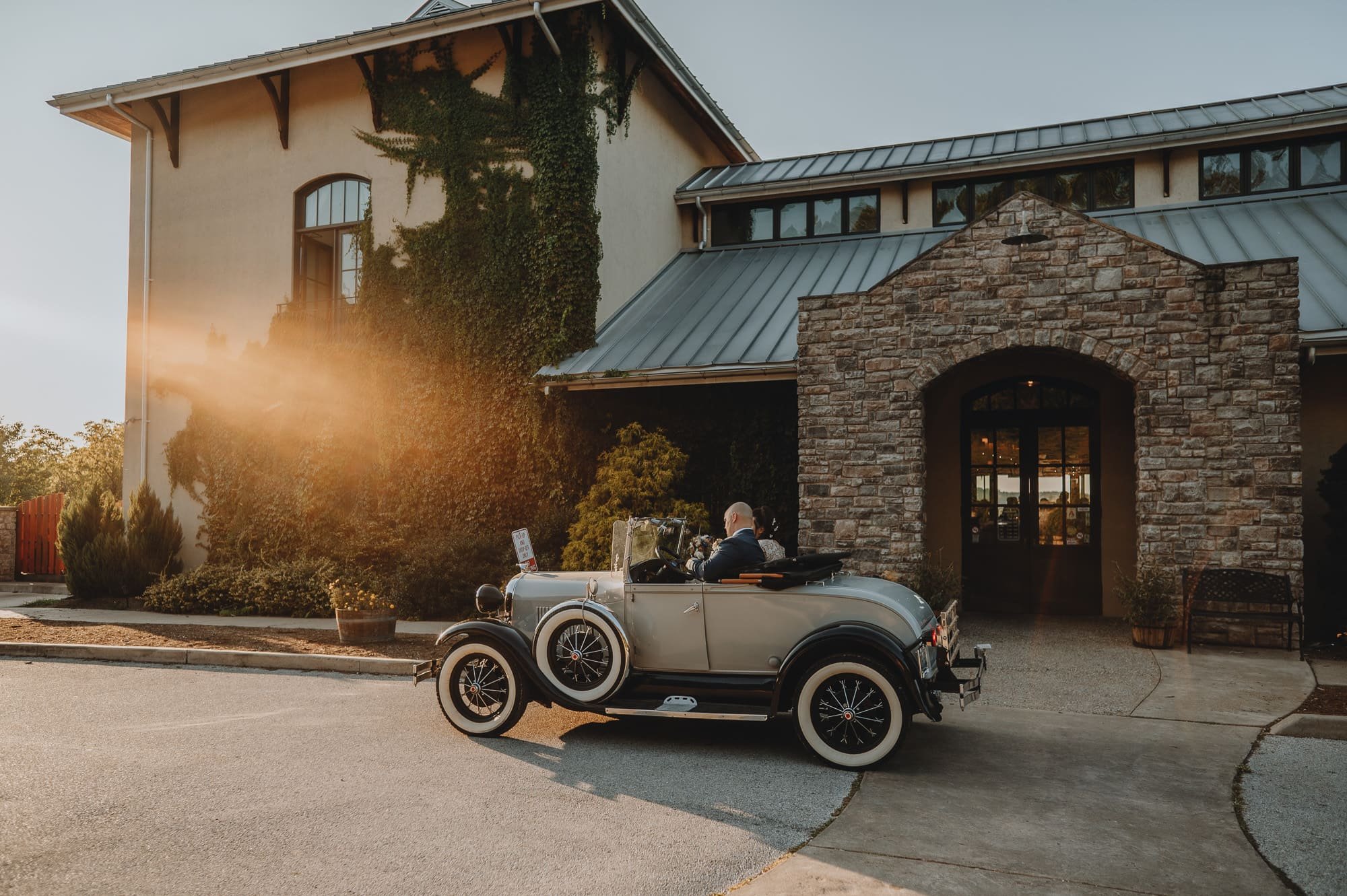 chandler hill wedding with the vintage car from Kate Colton Studios as the photographer.jpg