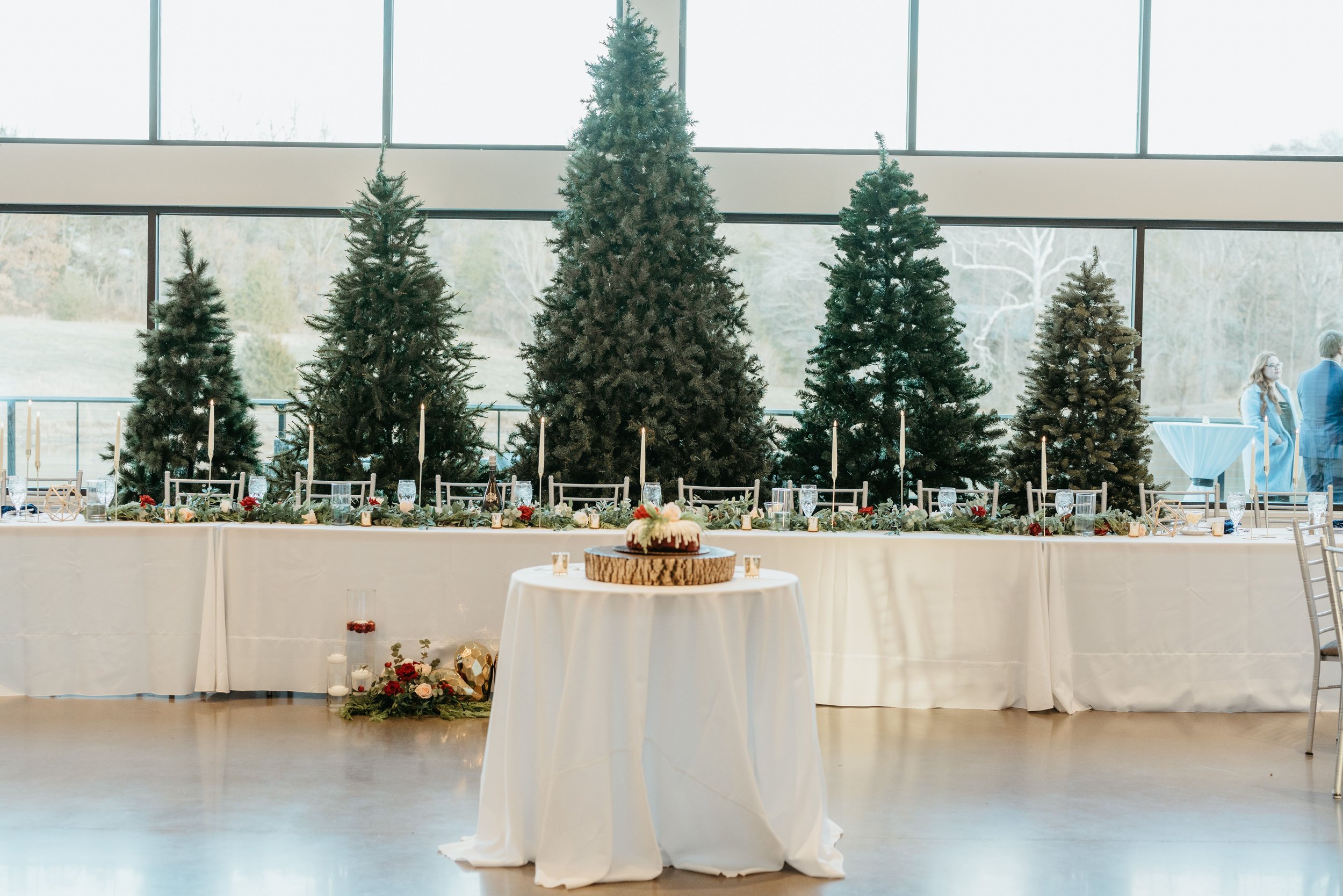 Holiday theme wedding from One foxy affair for a december wedding and photographed by Kate Colton Studios.jpg