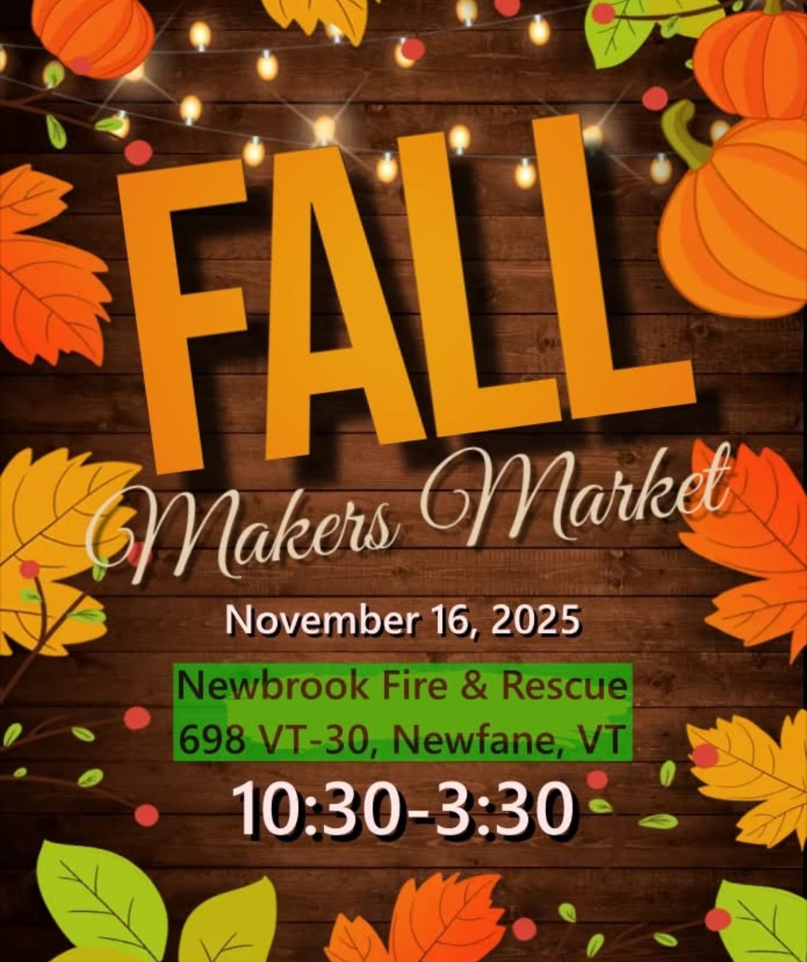 Newfane Fall Makers Market