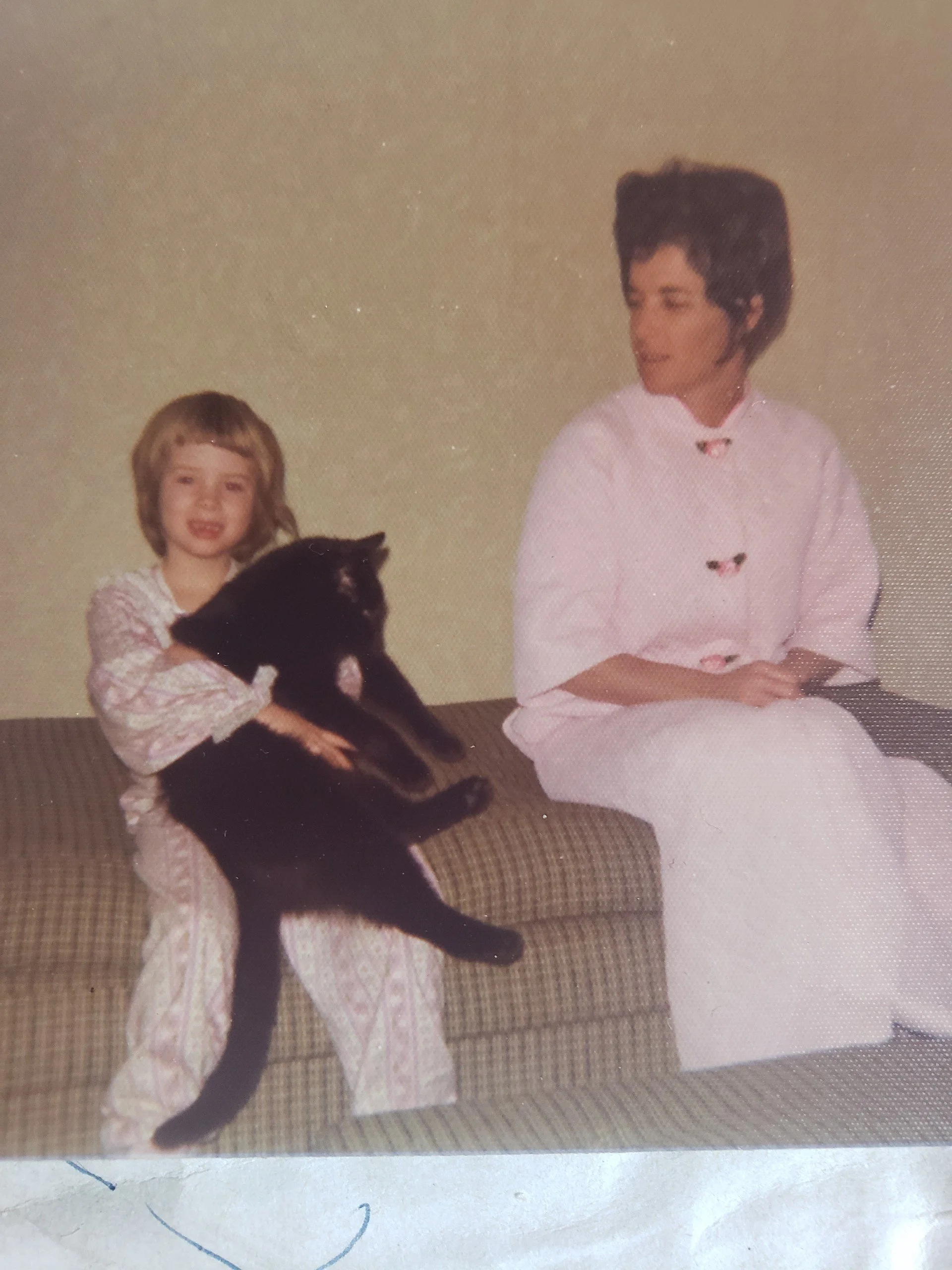 My Grandmother, my mom, and their cat Maxie. 