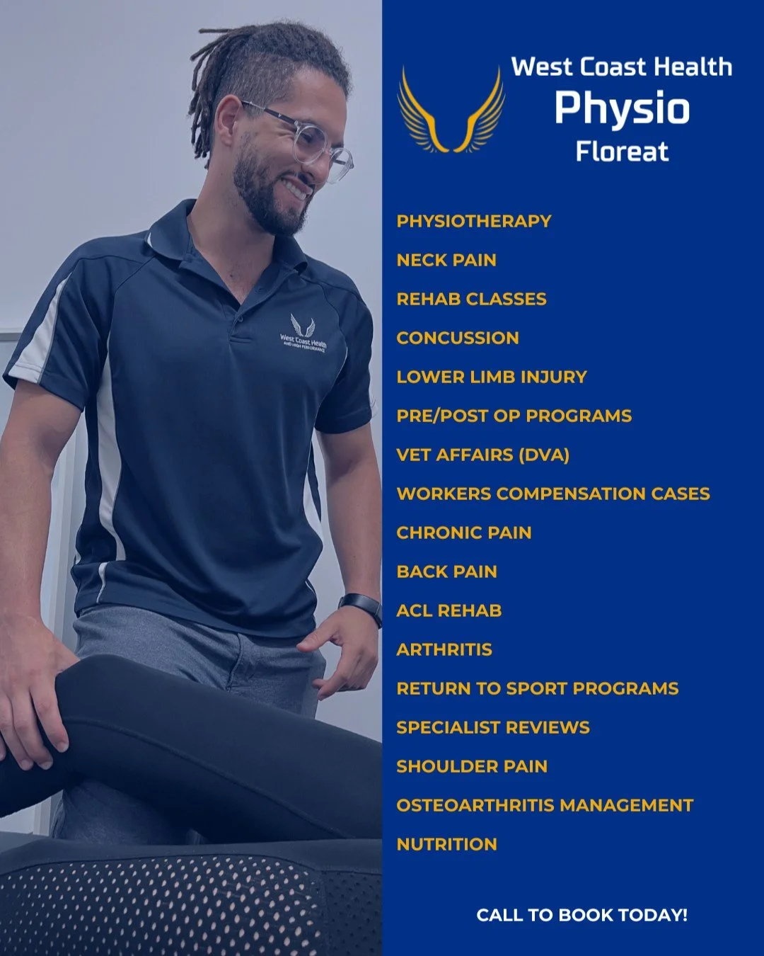 Happy Monday! 🌞
We hope you're having a relaxing AFL long weekend! Just a quick heads-up &mdash; West Coast Health Physio is open Monday to Friday at our Floreat, Lathlain, North Beach, and Queens Park locations, and also on Saturdays at North Beach
