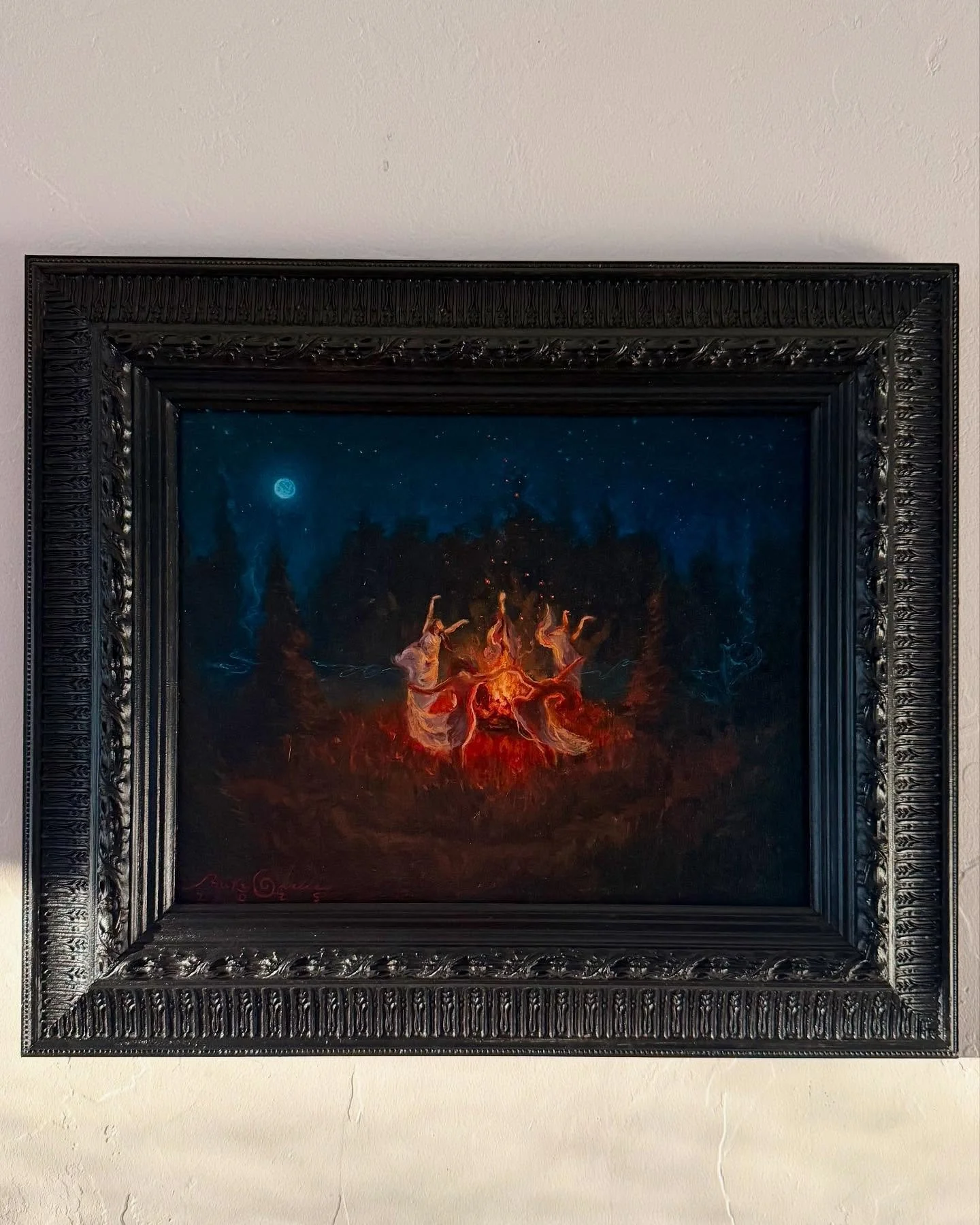I have to share this stunning painting my friend @brookegavelle made for me! It&rsquo;s actually magic and it actually glows. She is a sorceress with her paintbrush and pours her soul, dreams, and passion into her art. I feel like I found buried trea