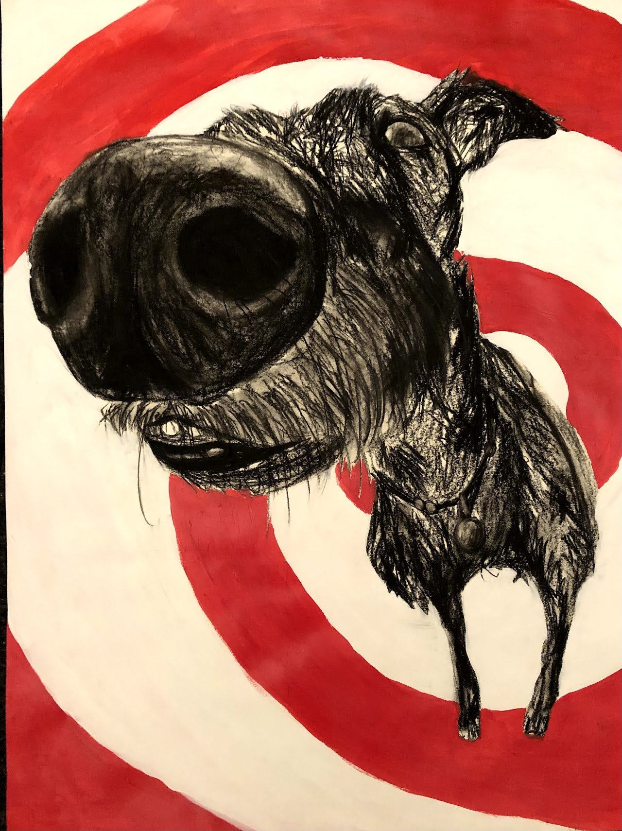 Charcoal Dog Portrait II