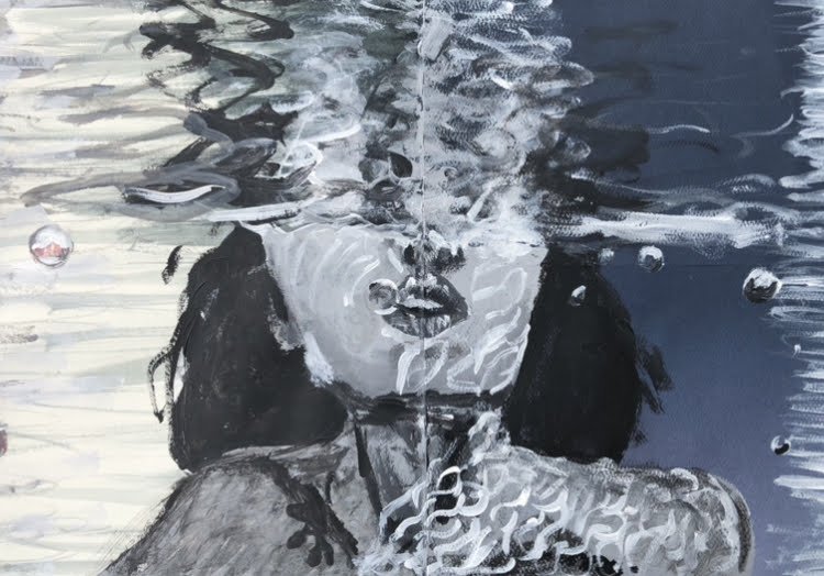 Acrylic Girl Underwater