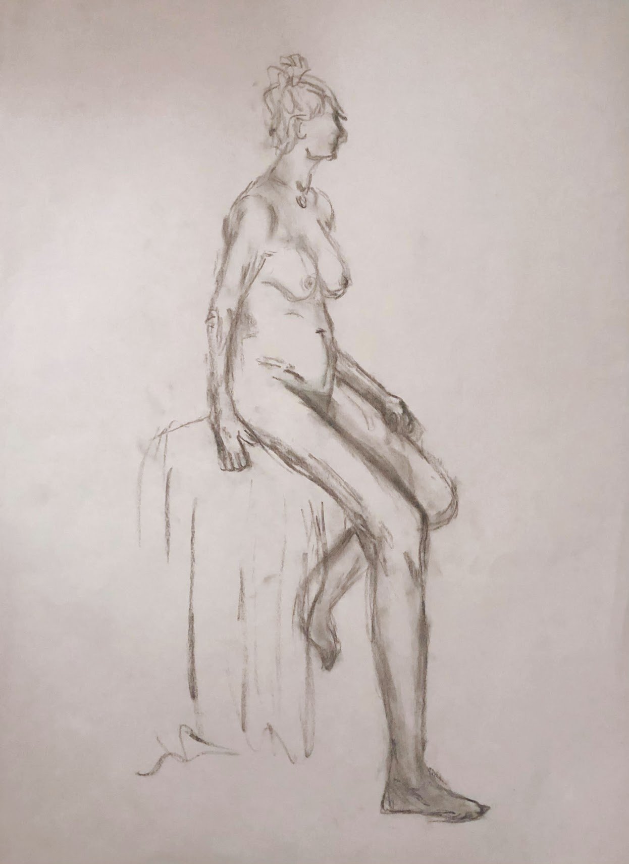 Charcoal Nude Figure