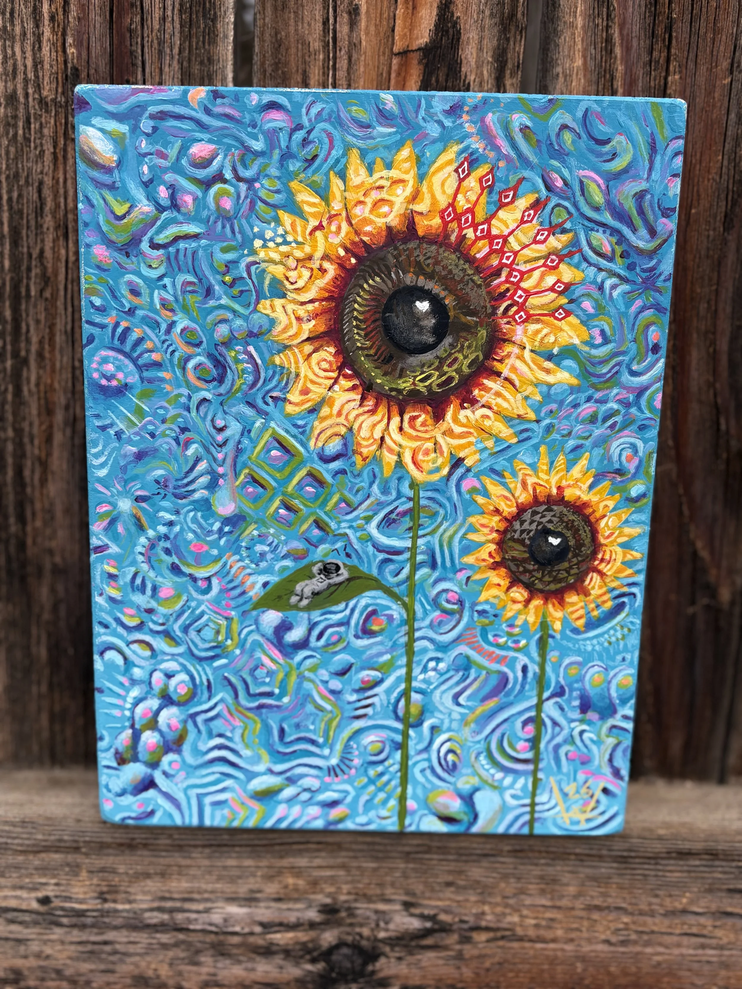 "Lazy Summer Days" 6.5"x9.5" acrylic on mounted wood panel (2026)