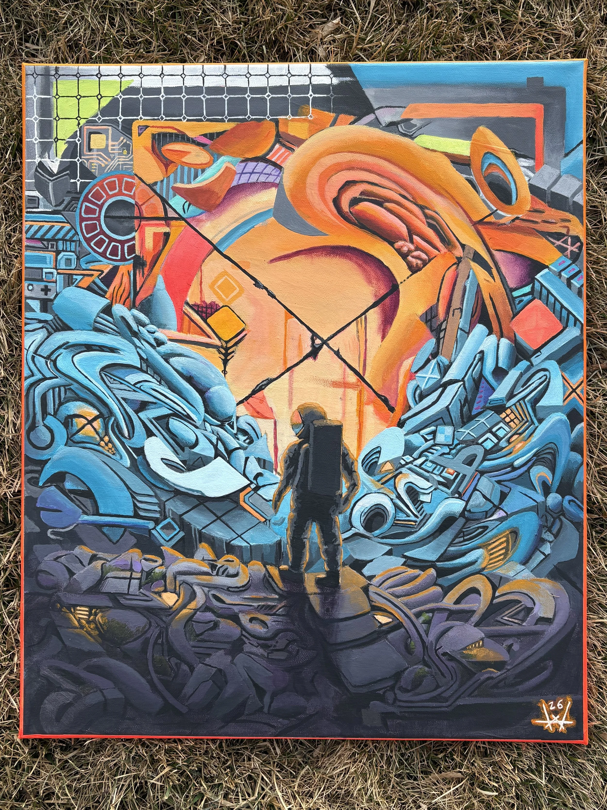"Journey Into the Horizon" 18"x24" acrylic on canvas (2026)