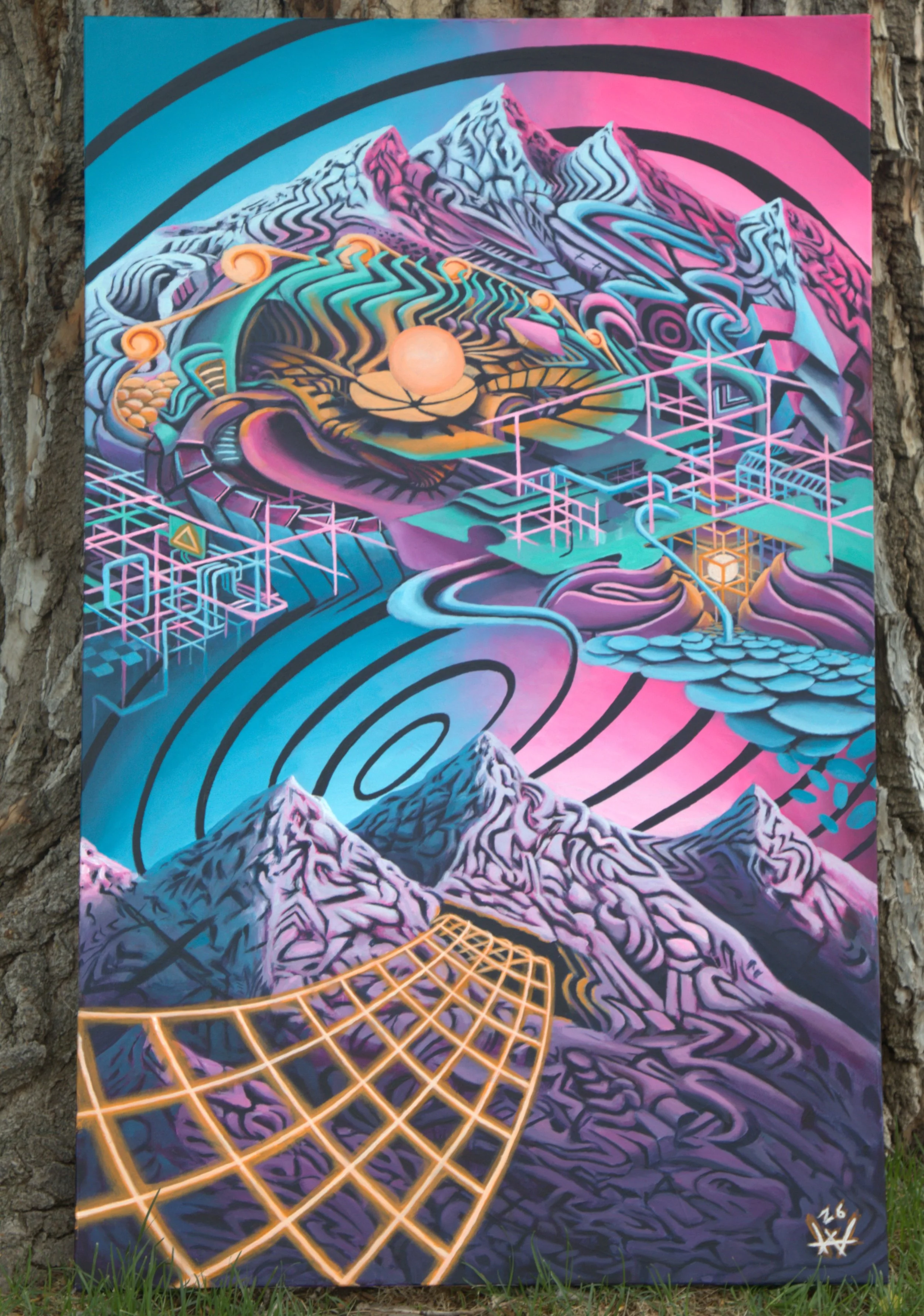 "Exit Through the Inner Space" 30"x48" acrylic on canvas (2026)