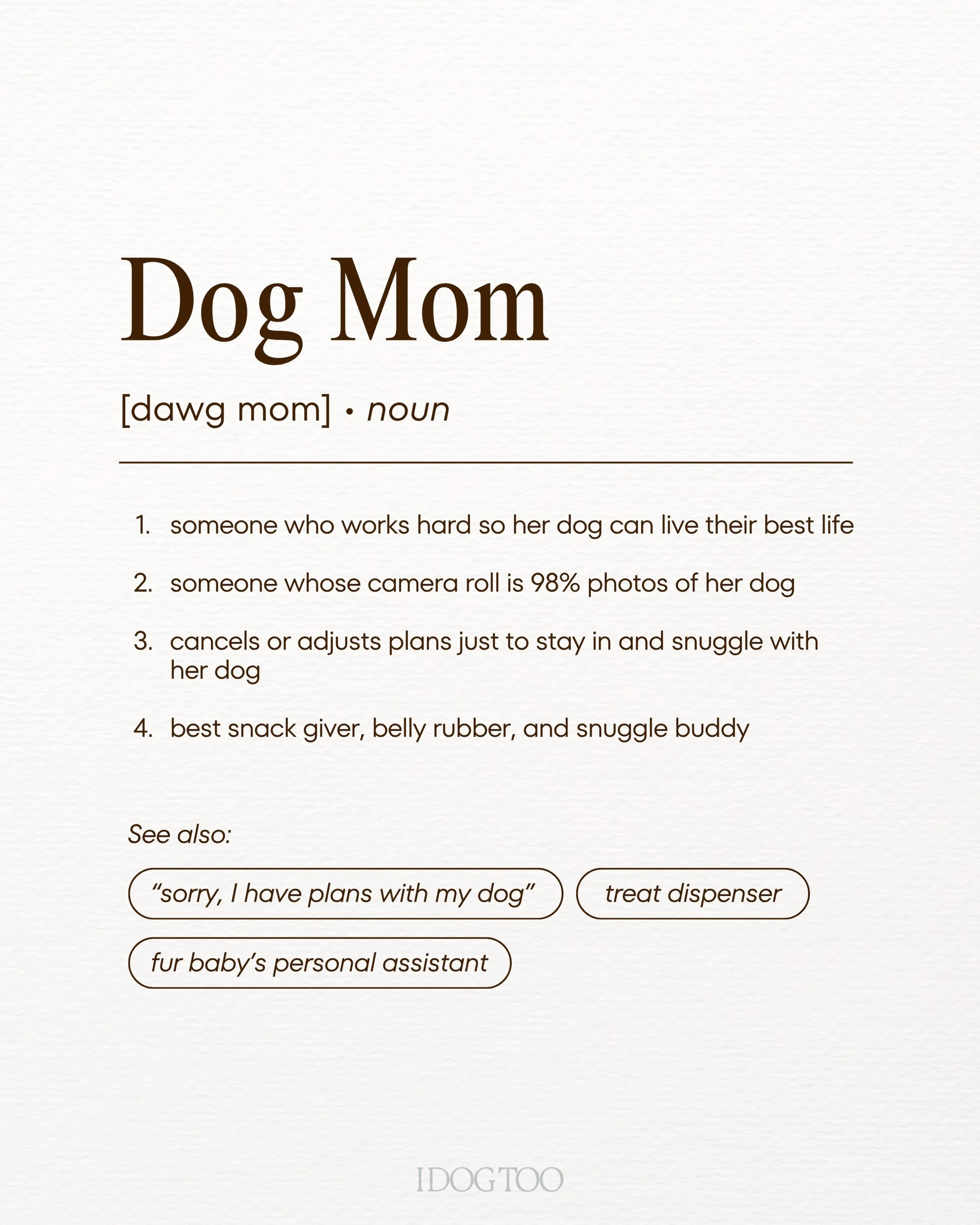 happy dog mom eve to all the dog moms who show up for their dogs every single day 🤍🐾
&bull;
&bull;
&bull;
&bull;
&bull;
&bull;
&bull;
#dogmom #dogmomlife #dogmomday
