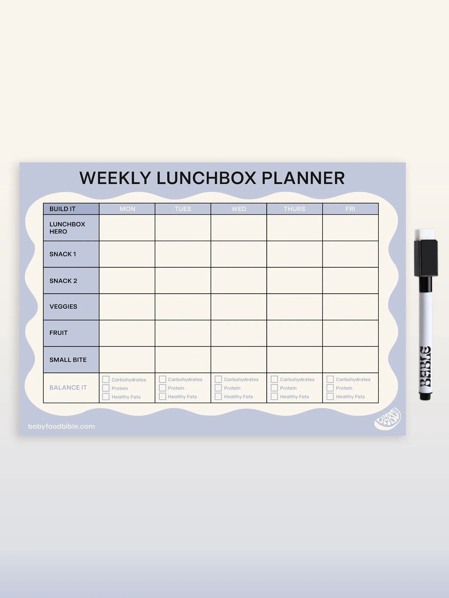 BABLE LUNCHBOX PLANNER MAGNET  (Preorder)