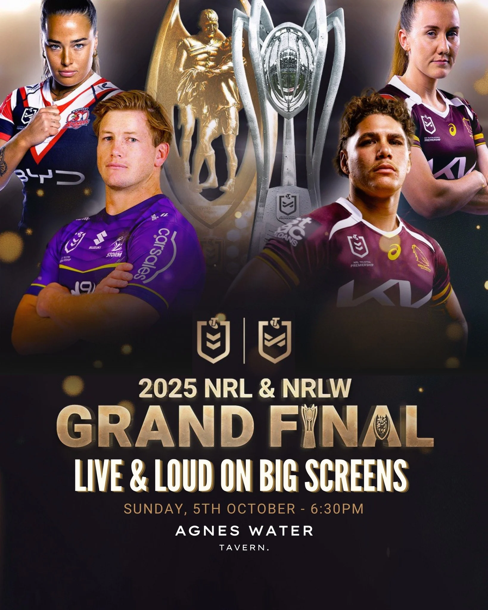 𝐅𝐢𝐧𝐚𝐥𝐬 𝐟𝐞𝐯𝐞𝐫 𝐢𝐬 𝐡𝐞𝐫𝐞! 🏆

Join us this 𝗦𝘂𝗻𝗱𝗮𝘆 𝟱 𝗢𝗰𝘁𝗼𝗯𝗲𝗿 for a huge day of sport, starting with 𝗨𝗙𝗖 𝟯𝟮𝟬 at 12pm, rolling into the 𝗡𝗥𝗟 𝗚𝗿𝗮𝗻𝗱 𝗙𝗶𝗻𝗮𝗹 at 6:30pm - all live on the big screens!

🎶 𝗟𝗶𝘃𝗲 ?