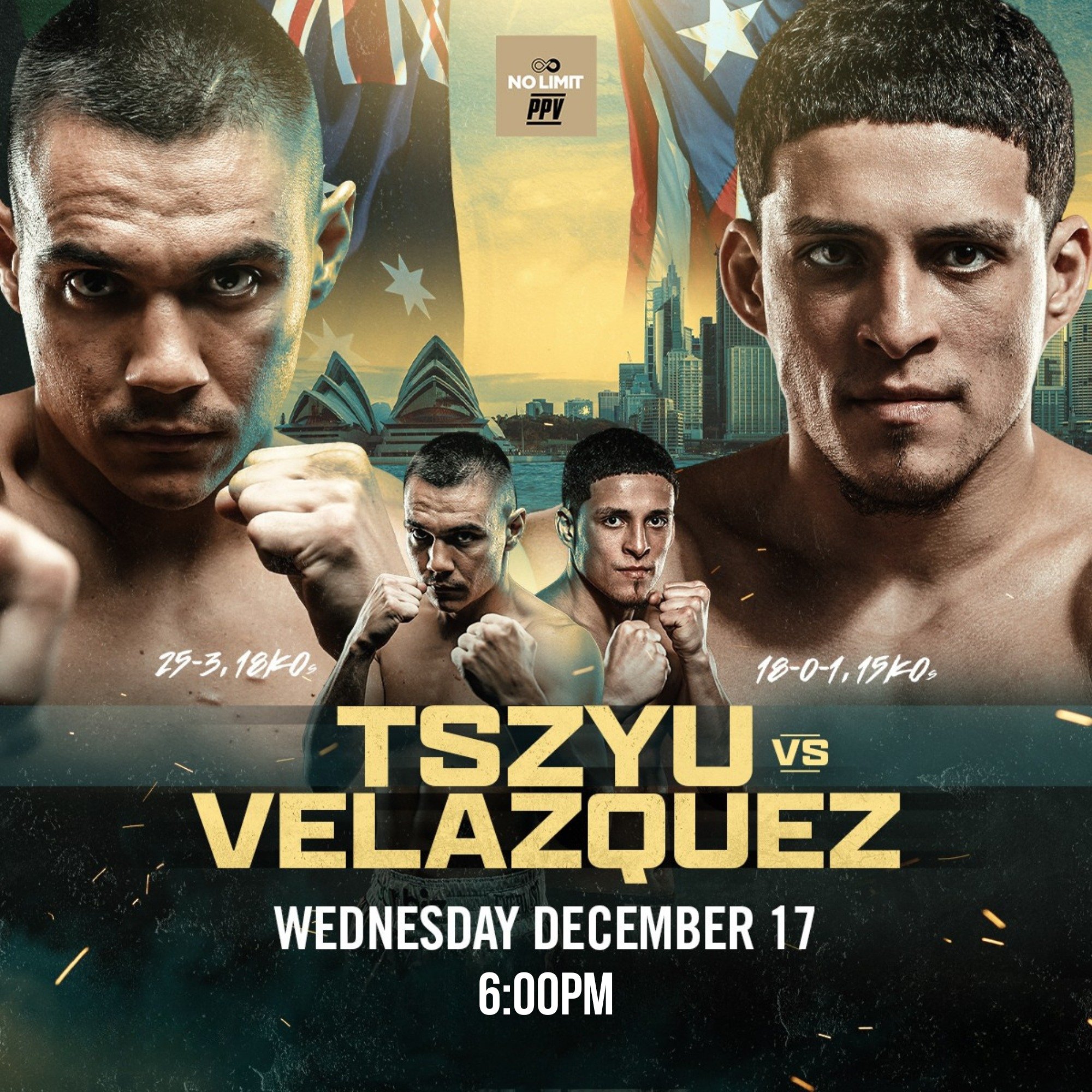 🥊 𝐁𝐨𝐱𝐢𝐧𝐠 𝐋𝐈𝐕𝐄 𝐚𝐭 𝐭𝐡𝐞 𝐓𝐚𝐯 &ndash; 𝐓𝐬𝐳𝐲𝐮 𝐯 𝐕𝐞𝐥𝐚𝐳𝐪𝐮𝐞𝐳 🥊

Don&rsquo;t miss a moment of the action as Aussie powerhouse 𝗧𝗶𝗺 𝗧𝘀𝘇𝘆𝘂 steps into the ring to face 𝗔𝗻𝘁𝗵𝗼𝗻𝘆 𝗩𝗲𝗹𝗮𝘇𝗾𝘂𝗲𝘇 in what&rsquo;s shap