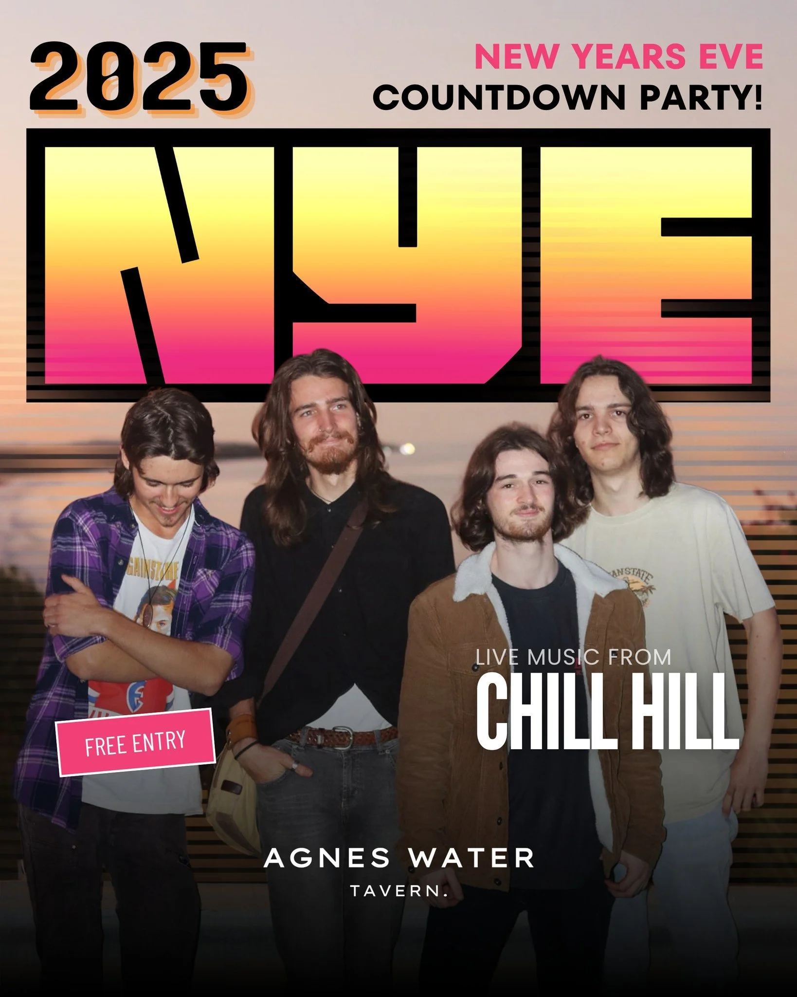 🎉 𝗡𝗲𝘄 𝗬𝗲𝗮𝗿&rsquo;𝘀 𝗘𝘃𝗲 𝗮𝘁 𝘁𝗵𝗲 𝗧𝗮𝘃 𝘄/ 𝗖𝗵𝗶𝗹𝗹 𝗛𝗶𝗹𝗹 🎶

Ring in the new year with an epic set from @chillhillband, the genre-blending groove-makers who&rsquo;ve been making serious waves this year.

They&rsquo;ve lit up Rive