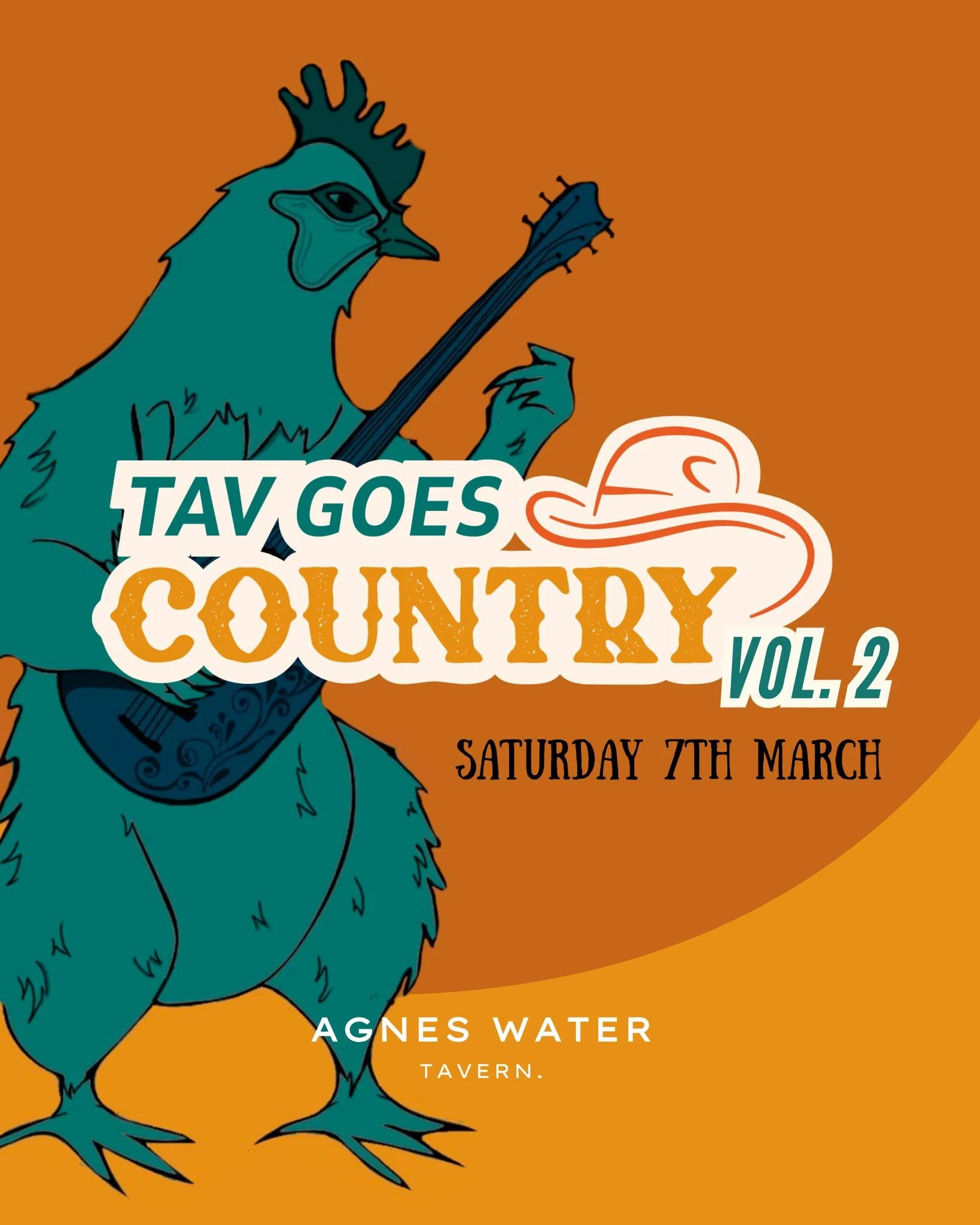 🎶🤠 𝐓𝐀𝐕 𝐆𝐎𝐄𝐒 𝐂𝐎𝐔𝐍𝐓𝐑𝐘 &ndash; 𝐕𝐎𝐋. 𝟐 🤠🎶

Saddle up, country music lovers! 𝗧𝗮𝘃 𝗚𝗼𝗲𝘀 𝗖𝗼𝘂𝗻𝘁𝗿𝘆 𝗶𝘀 𝗯𝗮𝗰𝗸 𝗳𝗼𝗿 𝗩𝗼𝗹. 𝟮, bringing a full day of live country tunes to Agnes Water Tavern this March. From midday &rsq