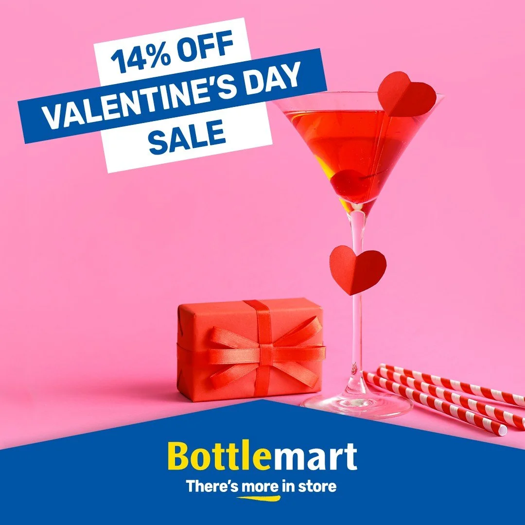 💘 Love is in the air at Bottlemart 💘
Use Code: VDAY14 
Online
