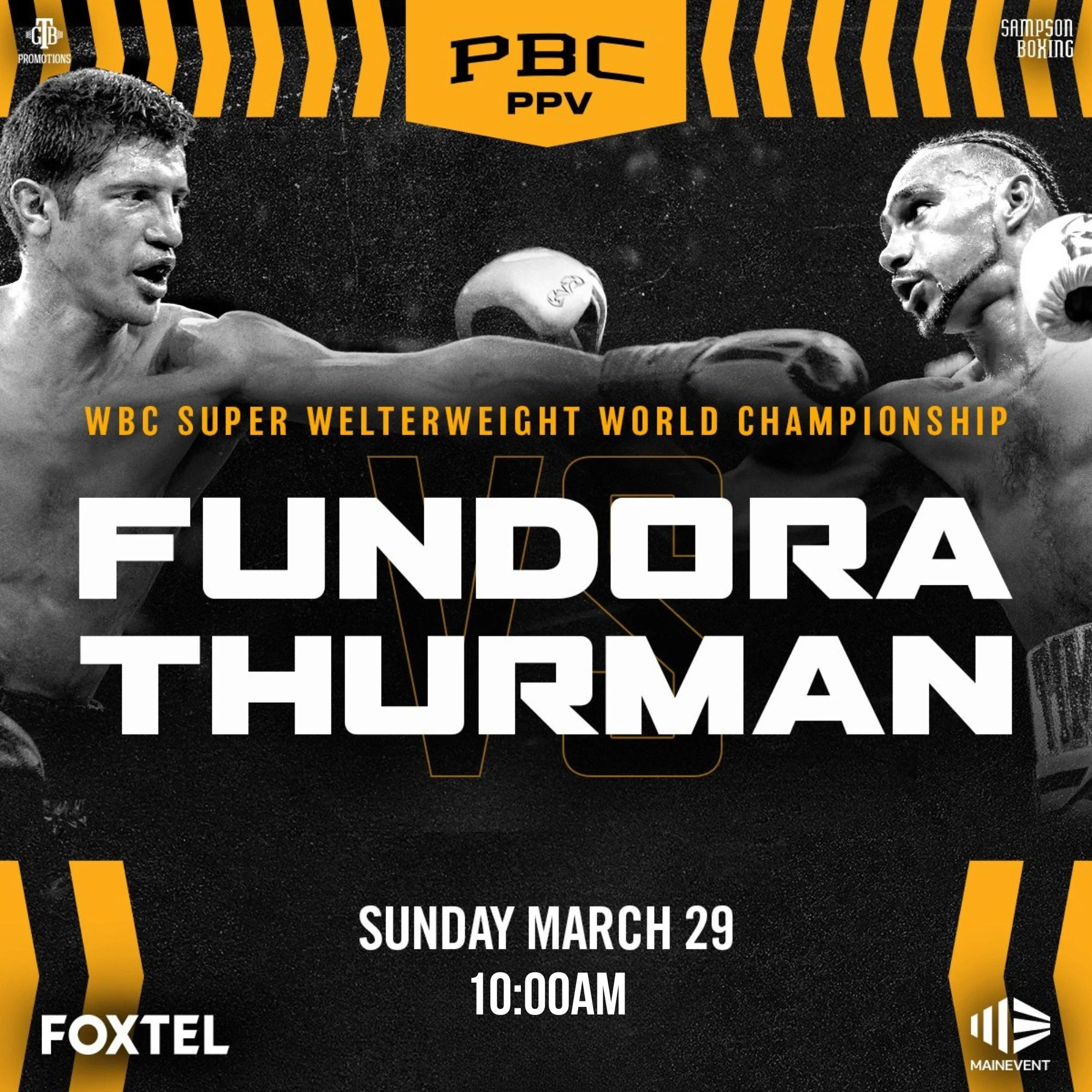 🥊 𝙎𝙚𝙗𝙖𝙨𝙩𝙞𝙖𝙣 𝙁𝙪𝙣𝙙𝙤𝙧𝙖 𝙫 𝙆𝙚𝙞𝙩𝙝 𝙏𝙝𝙪𝙧𝙢𝙖𝙣 🥊
WBC Super Welterweight Title

📅 𝗦𝘂𝗻𝗱𝗮𝘆 𝟮𝟵 𝗠𝗮𝗿𝗰𝗵
⏰ 𝗙𝗿𝗼𝗺 𝟭𝟬𝗮𝗺

Get in early, grab a table and settle in for a big Sunday of boxing 👊

𝙍𝙚𝙨𝙚𝙧𝙫𝙚 𝙖 𝙏𝙖𝙗𝙡
