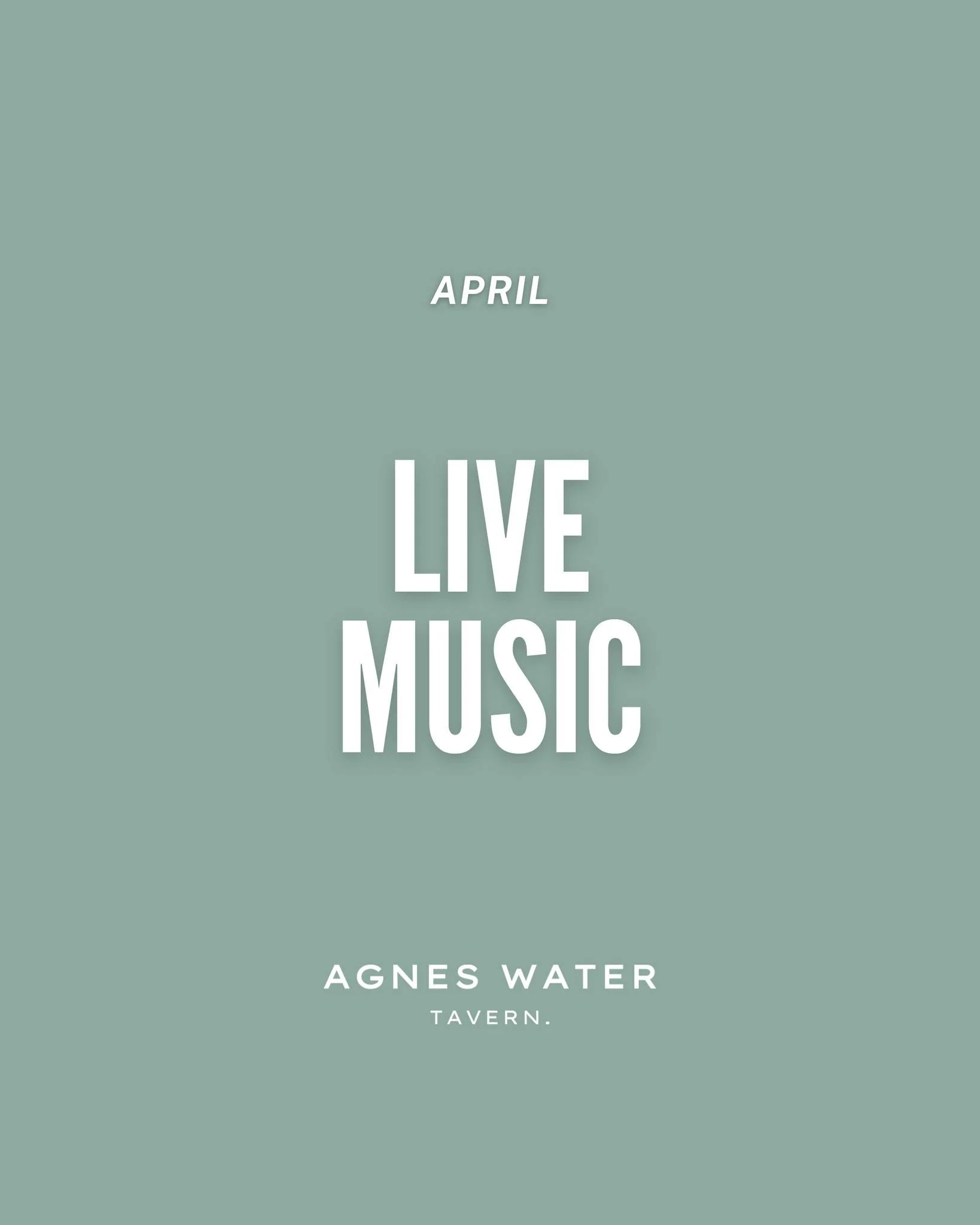 🎵 𝗚𝗲𝘁 𝗿𝗲𝗮𝗱𝘆, 𝗔𝗴𝗻𝗲𝘀 𝗪𝗮𝘁𝗲𝗿! 🎵

April is all set to be a month of unforgettable performances here at Agnes Water Tavern! 🎉

🗓️ 𝙃𝙚𝙧𝙚'𝙨 𝙖 𝙩𝙖𝙨𝙩𝙚 𝙤𝙛 𝙬𝙝𝙖𝙩'𝙨 𝙩𝙤 𝙘𝙤𝙢𝙚:
🎤 4th April: 8pm - Bishop Grey Band (Easter S