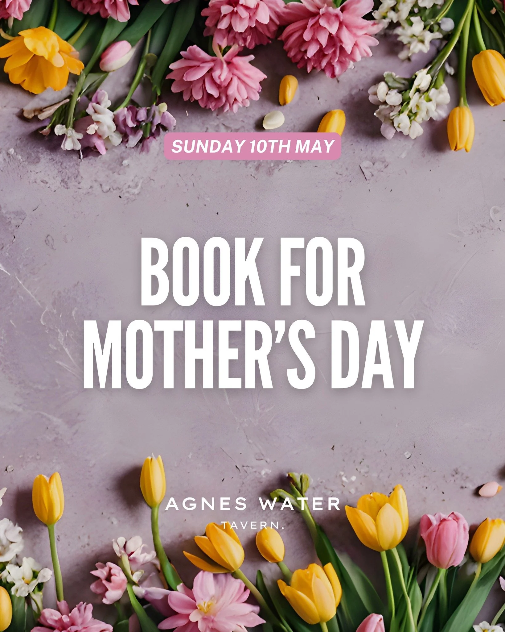 🌸 𝘾𝙚𝙡𝙚𝙗𝙧𝙖𝙩𝙚 𝙈𝙤𝙩𝙝𝙚𝙧'𝙨 𝘿𝙖𝙮 𝙖𝙩 𝘼𝙜𝙣𝙚𝙨 𝙒𝙖𝙩𝙚𝙧 𝙏𝙖𝙫𝙚𝙧𝙣! 🌸

Sunday, 10th May

Make Mum feel extra special this year with a relaxed day out at Agnes Water Tavern.

👩&zwj;🍳 Chef&rsquo;s Specials &ndash; available for bot