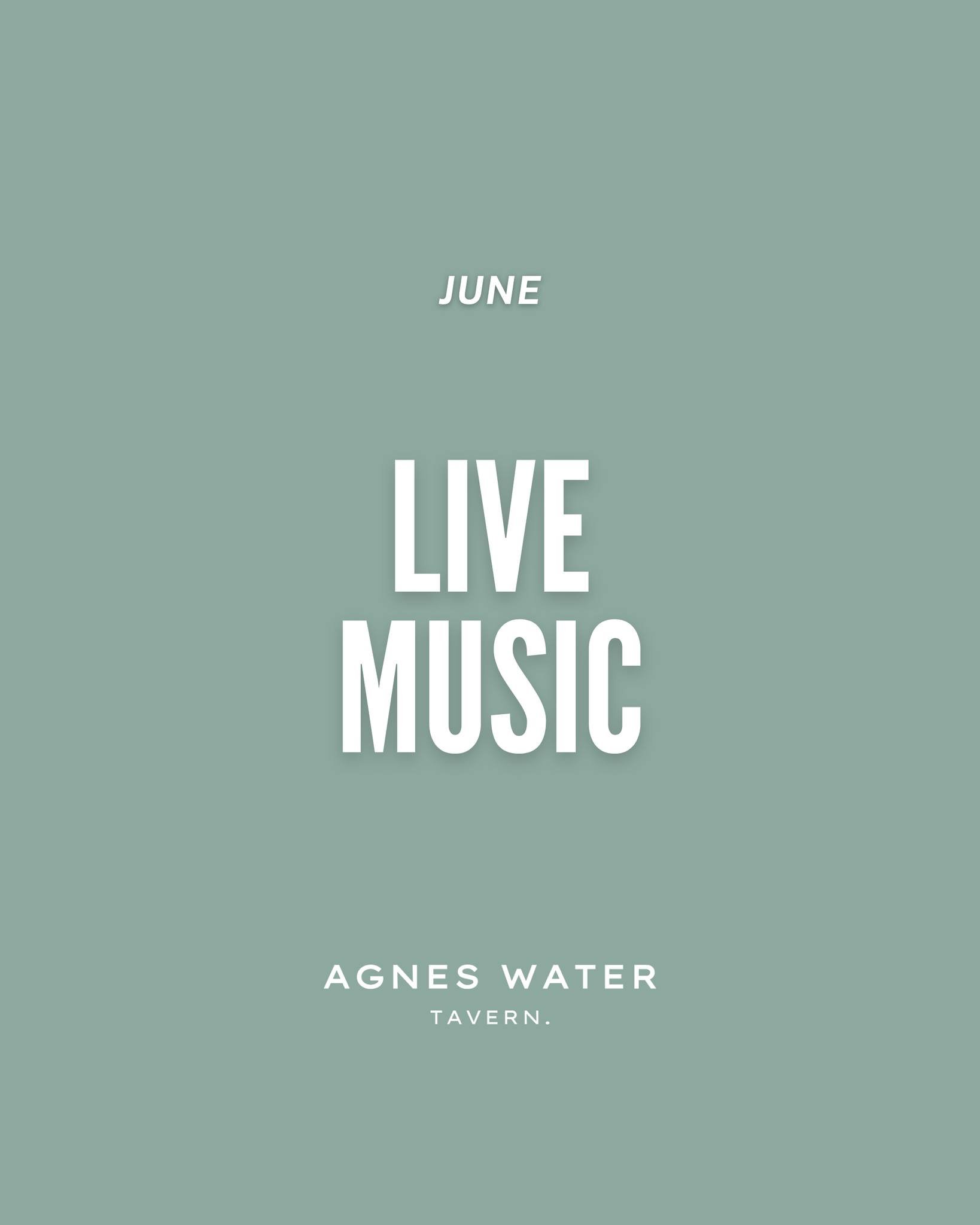 🎵 𝗚𝗲𝘁 𝗿𝗲𝗮𝗱𝘆, 𝗔𝗴𝗻𝗲𝘀 𝗪𝗮𝘁𝗲𝗿! 🎵

June is all set to be a month of unforgettable performances here at Agnes Water Tavern! 🎉

🗓️ 𝙃𝙚𝙧𝙚'𝙨 𝙖 𝙩𝙖𝙨𝙩𝙚 𝙤𝙛 𝙬𝙝𝙖𝙩'𝙨 𝙩𝙤 𝙘𝙤𝙢𝙚:
🎤 5th June: 8pm - DeepwaterJas
🎤 6th June: 8p