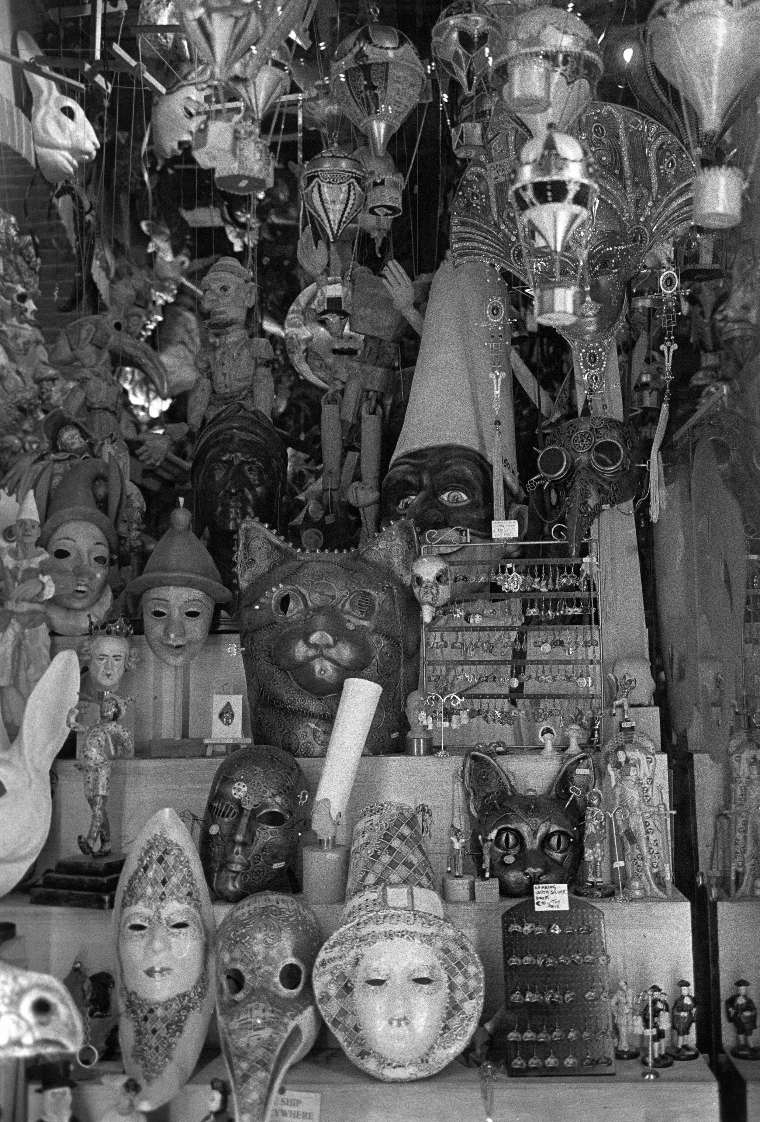 A shop selling masks.