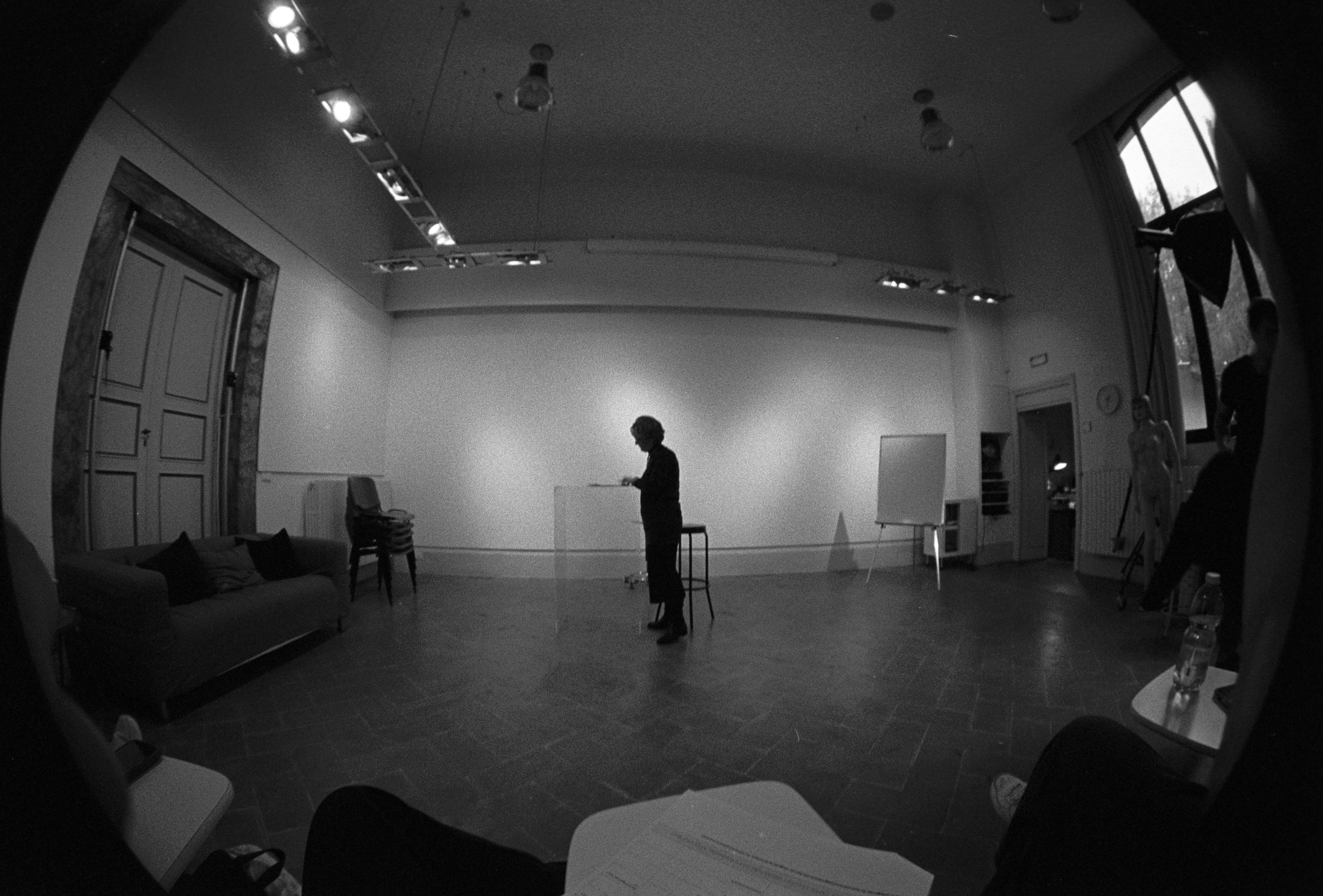 Stefania giving a lecture to Americans.