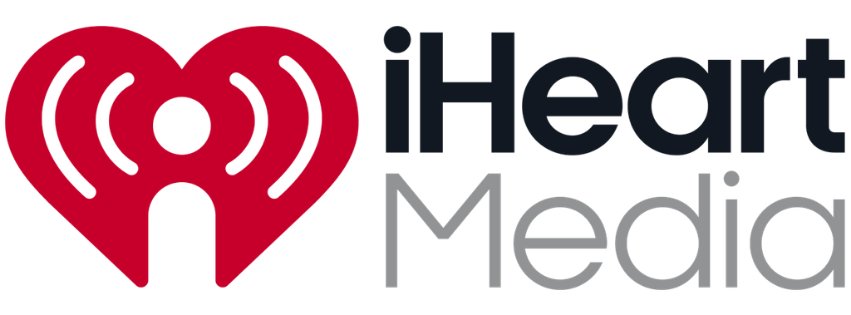 iHeartMedia logo with a red heart and black and gray text