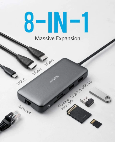 Get your Anker 8-in-1 USB-C Hub on Sale: $40 | Retail: $54