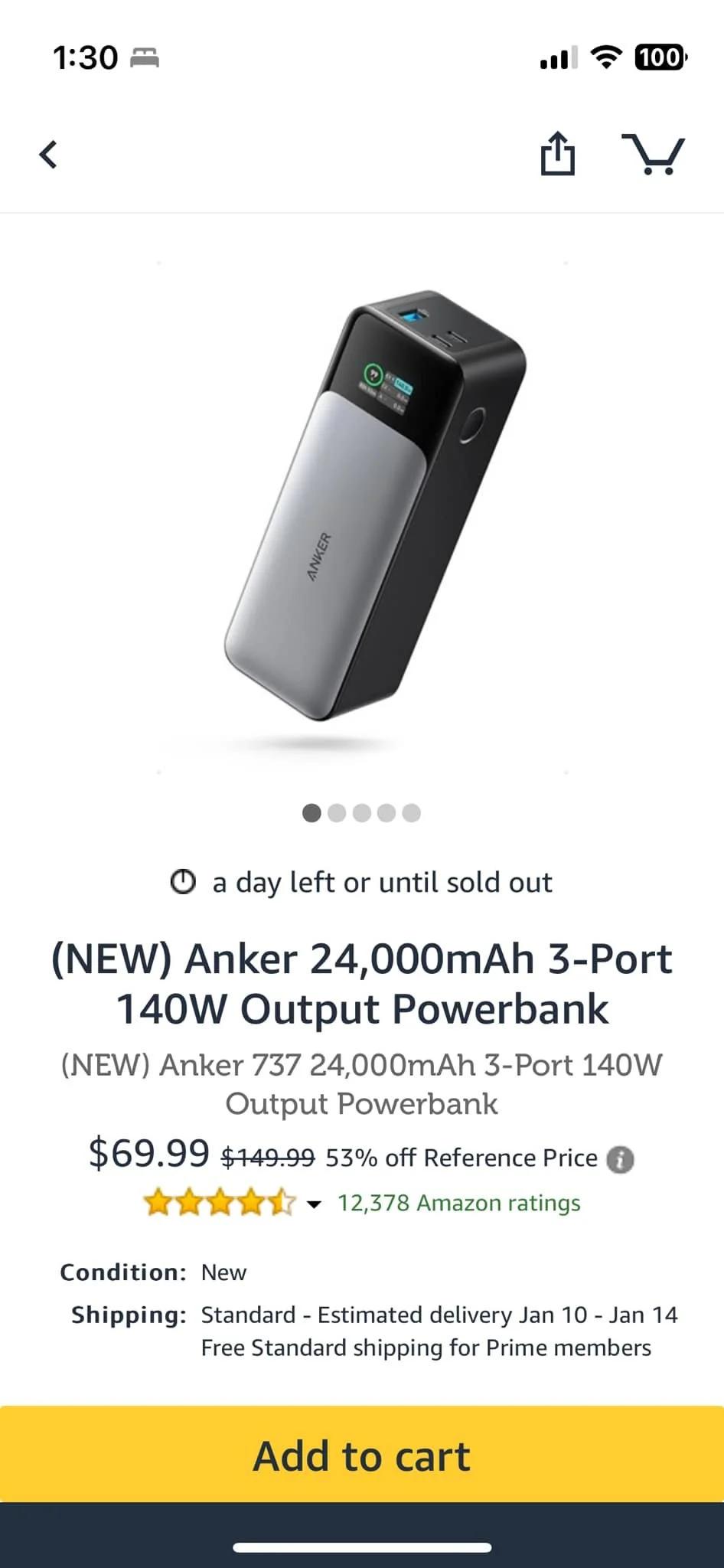 Get your 24,000 mAh Anker Powerbank on Sale: $70 | Retail: $150