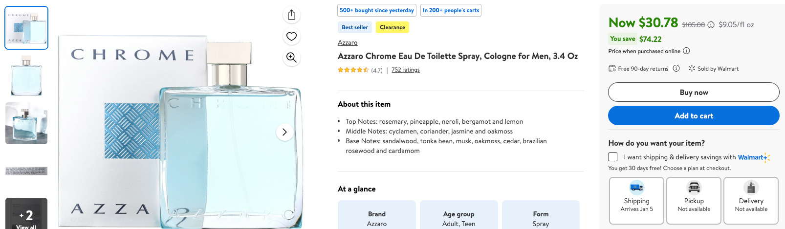 Get your Azzaro Cologne on Sale: $31 | Retail: $105