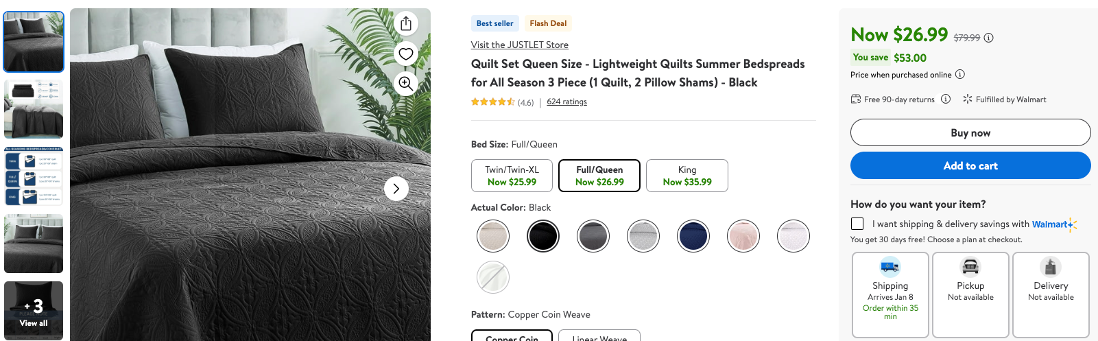 Quilt Set on Sale: $27 | Retail: $80