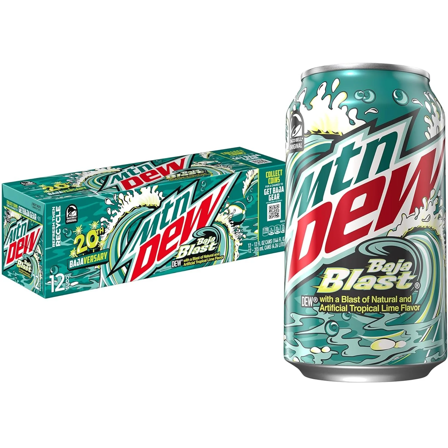 24 ct Mountain Dew Baja Blast on Sale: $12 | Retail: $18