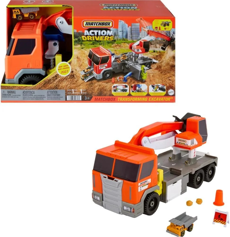 Matchbox Action Drivers Transforming Excavator on Sale: $30 | Retail: $13