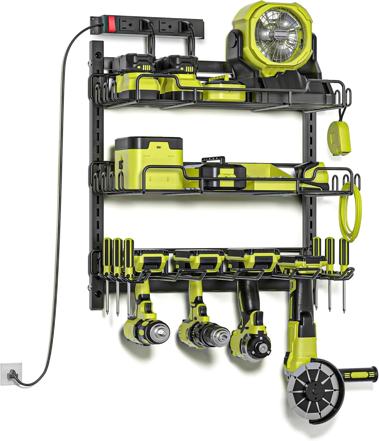 Power Tool Organizer w/ Power Strip on Sale: $20 | Retail: $40