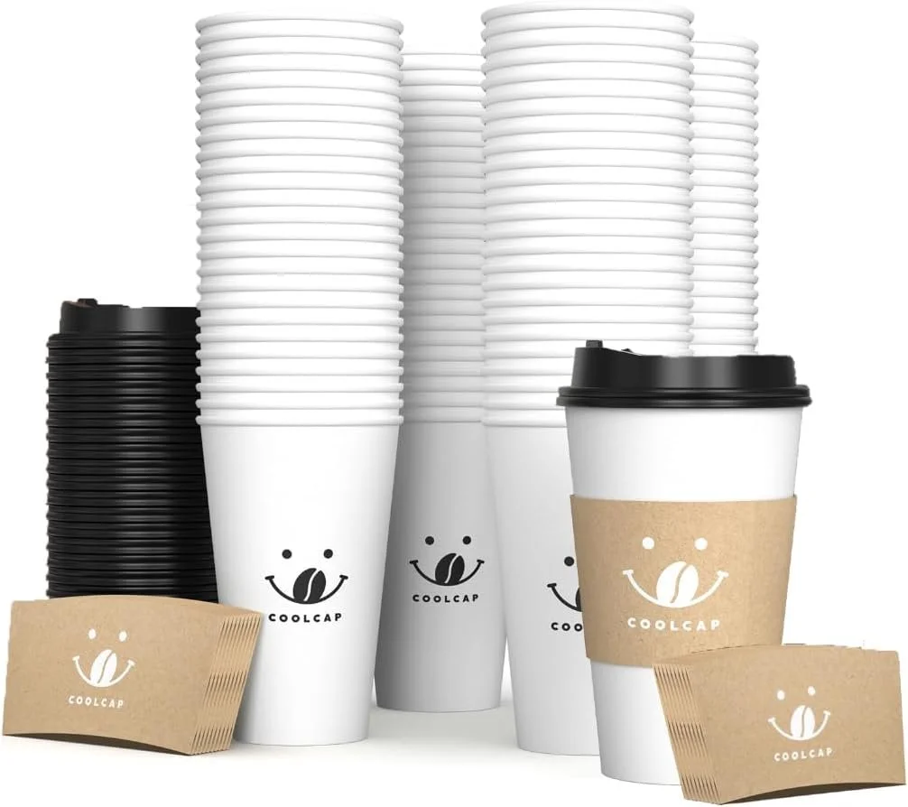 100 pk of 12 oz Coffee Cups w/ Lids + Sleeves on Sale: $18 | Retail: $27