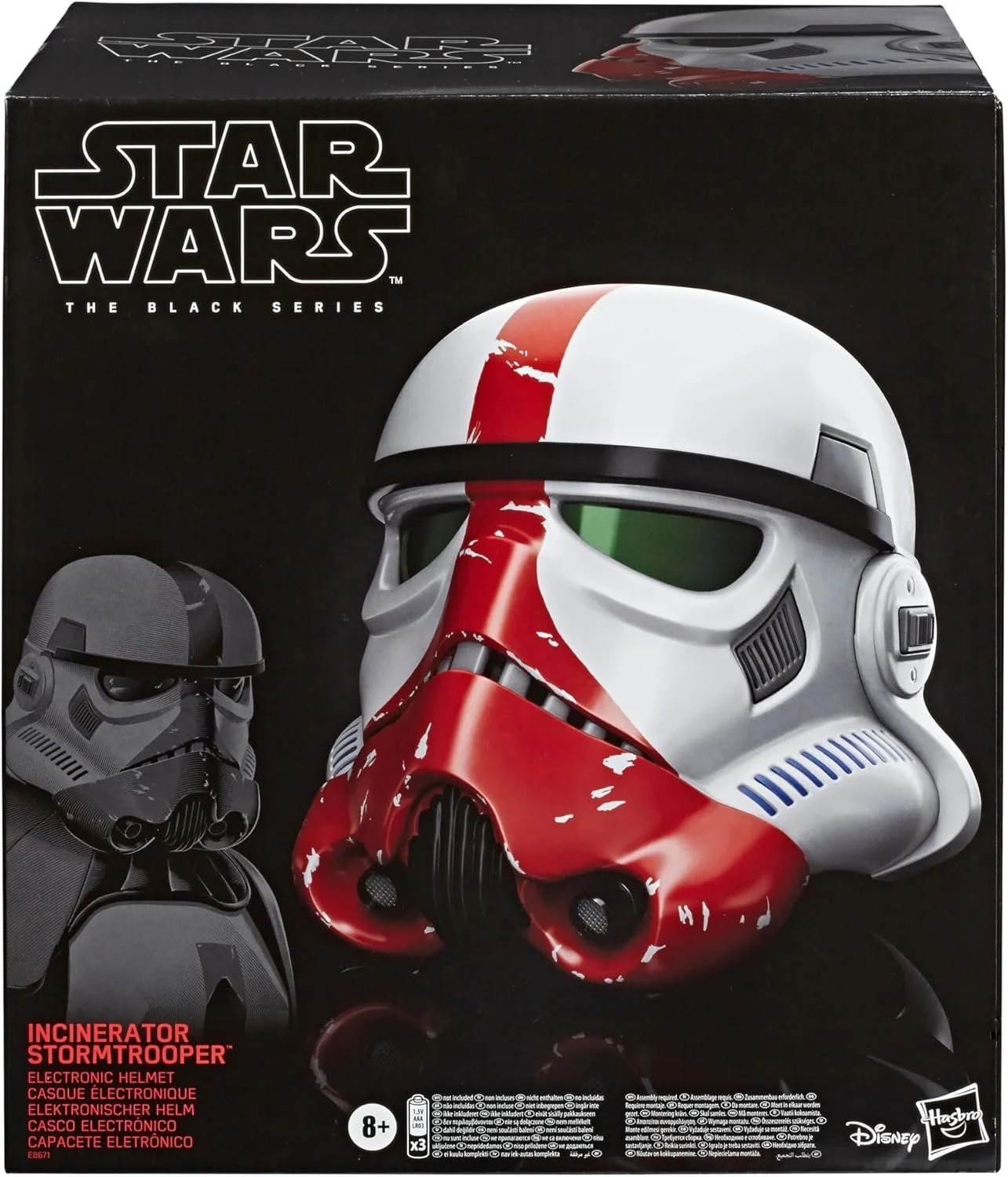 STAR WARS The Black Series The Mandalorian Incinerator Stormtrooper Premium Electronic Helmet on Sale: $48 | Retail: $100