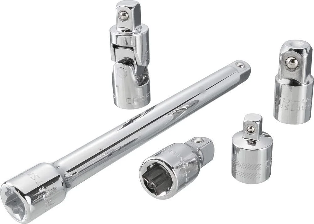 5 pc CRAFTSMAN Socket Extension Set/Socket Adapter Set, 3/8-Inch Drive on Sale: $10 | Retail: $27